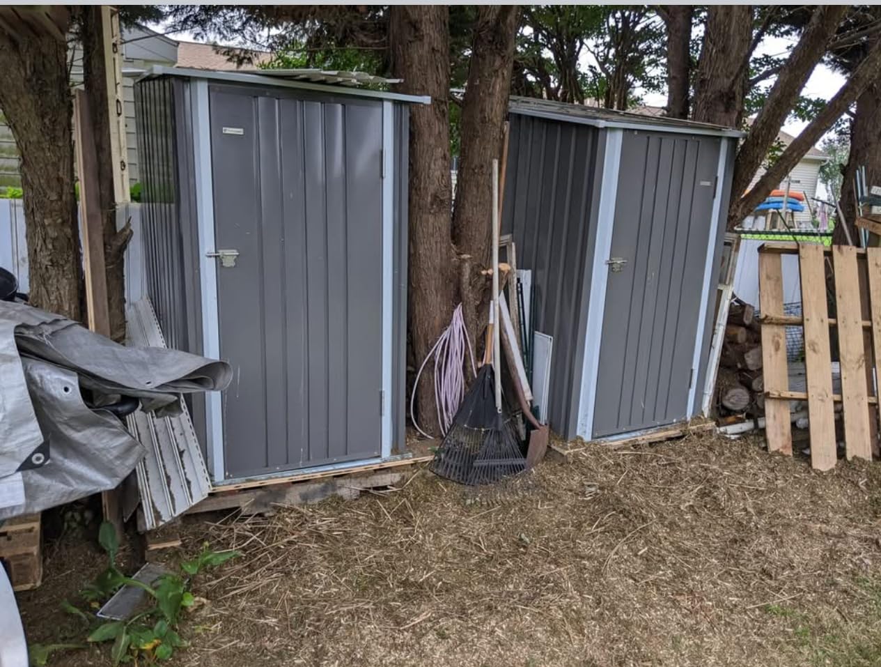 Patiowell 12x20 FT Outdoor Storage Shed, Large Metal Garden Shed with Lockable Doors & Windows, Waterproof Reinforced Tool Shed with Side Door & Air Vents for Cars Trucks Boats, Black customer photo 2