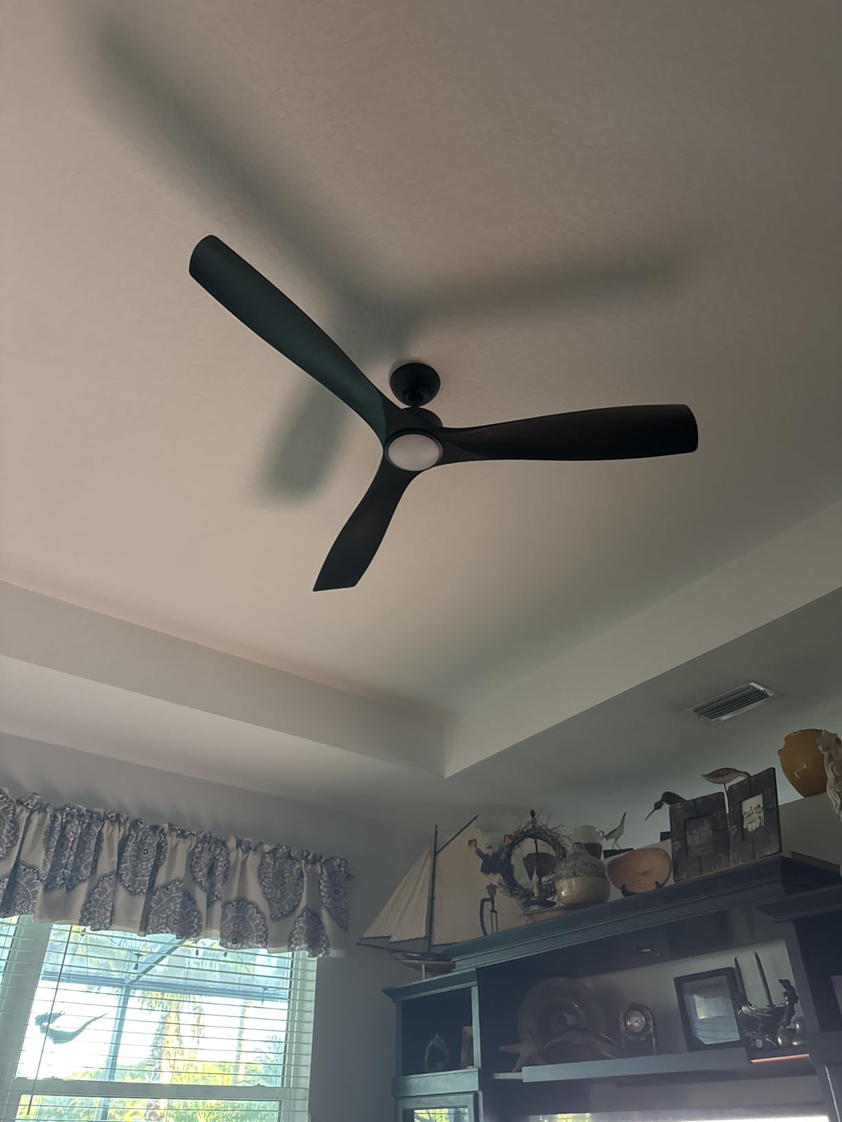 Parrot Uncle 120 Inch Industrial Ceiling Fan without Light, 10 ft Large Commercial Fan for Shop Gym Living Room, High CFM Quiet DC Motor, Remote Control, Reversible 8 Aluminum Blades, Matte Black customer photo 1