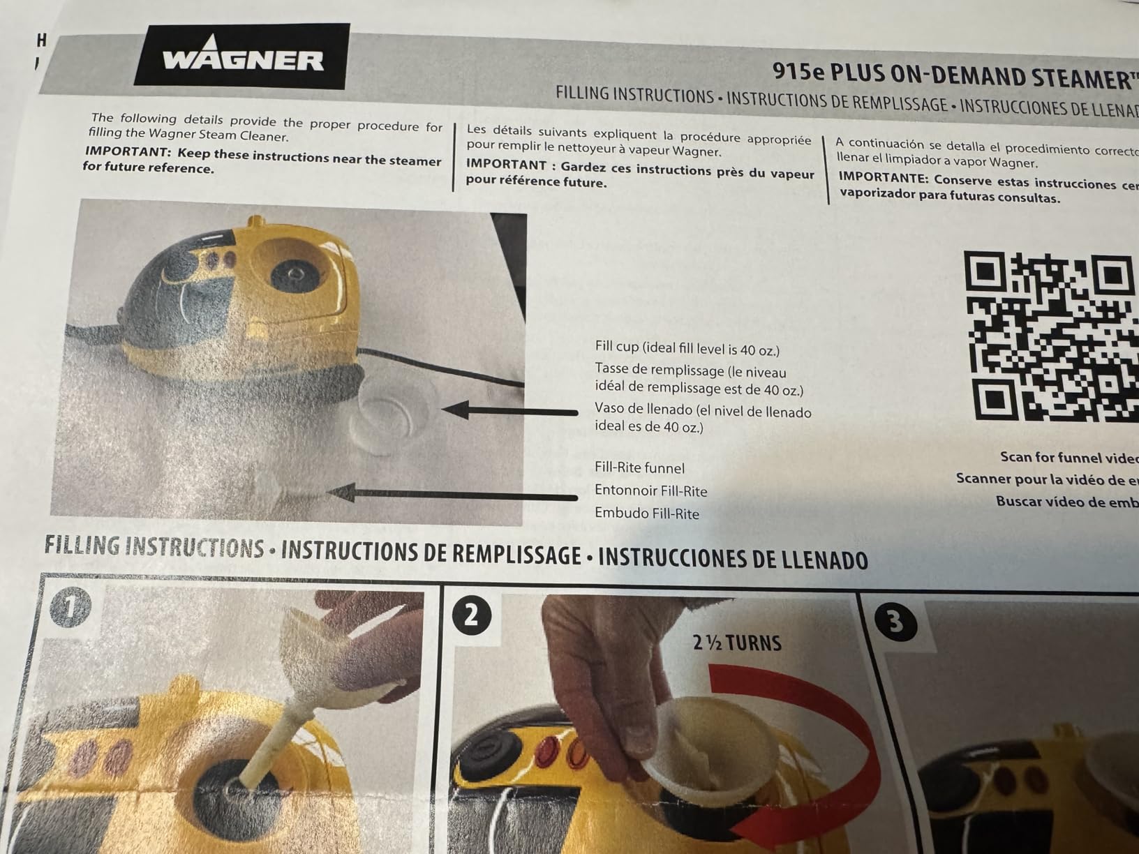 Wagner Spraytech 2494184 915e On-Demand Steam Cleaner & Wallpaper Removal, Multipurpose Power Steamer, 18 Attachments Included (Some Pieces Included in Storage Compartment) For Floor customer photo 2