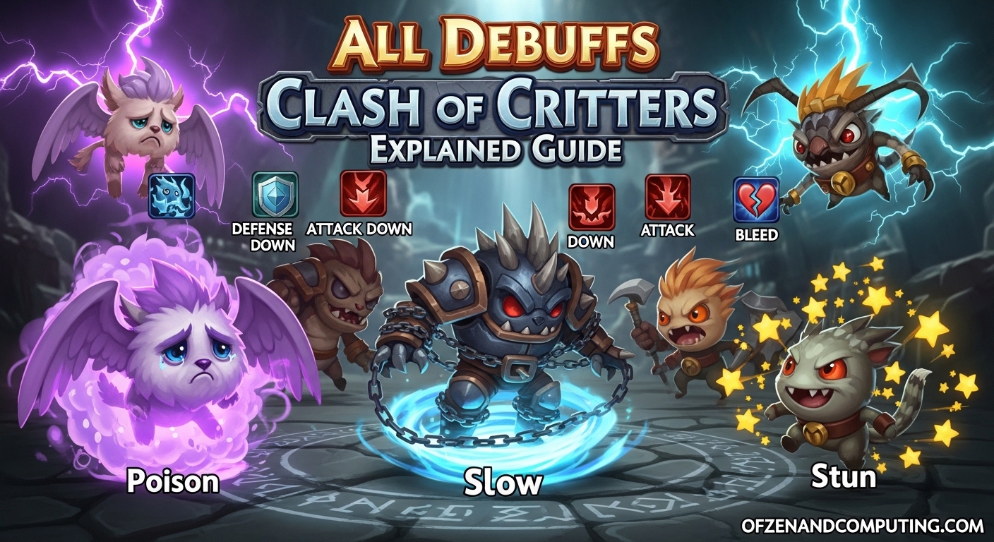 All Debuffs Clash of Critters Explained Guide