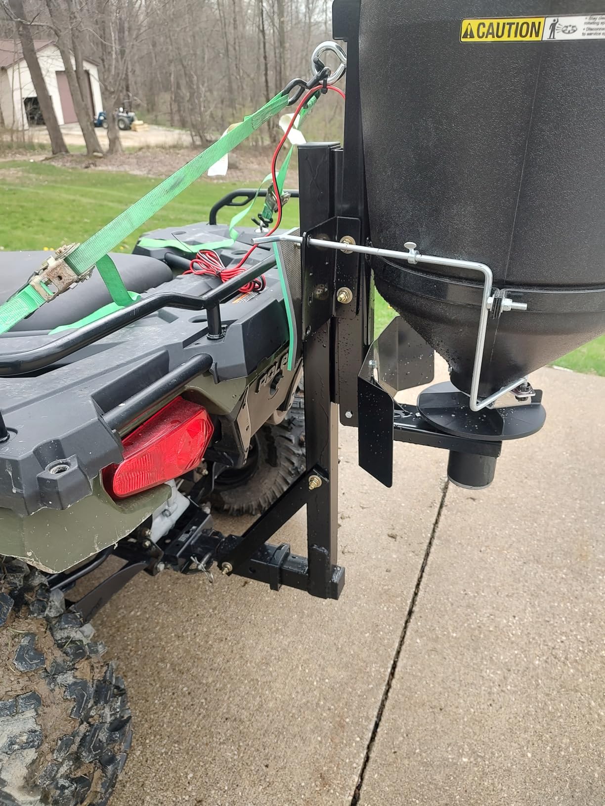 Buyers Products ATVS15A ATV All-Purpose 12V Broadcast Spreader, 15 Gallon Hopper, 5-30 ft Spread Width, Mounts to Utility Rack, 4 Wheeler Spreader for Seed, Fertilizer, Rock Salt, Deer Feed and Lawn customer photo 2