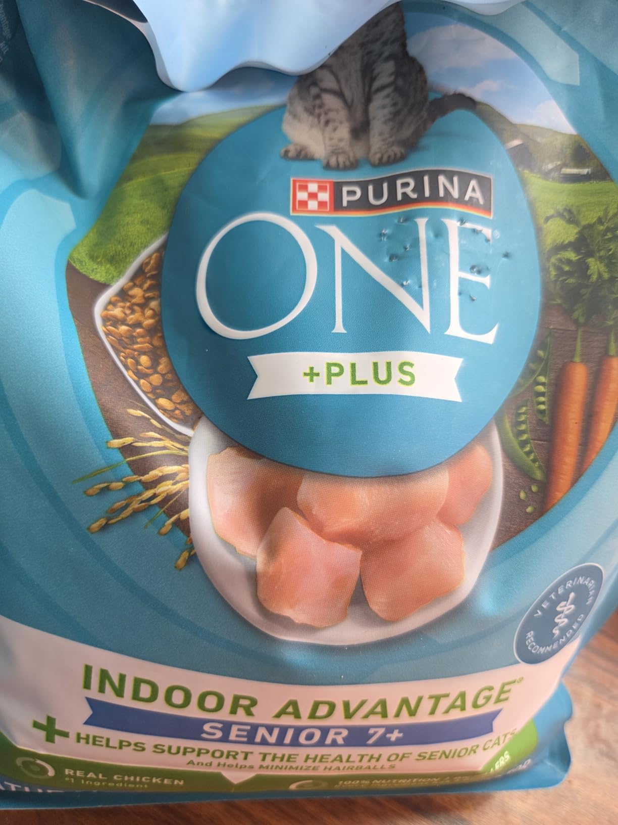 Purina ONE High Protein, Natural Senior Dry Cat Food, Indoor Advantage Senior+ - 7 Lb. Bag customer photo 1
