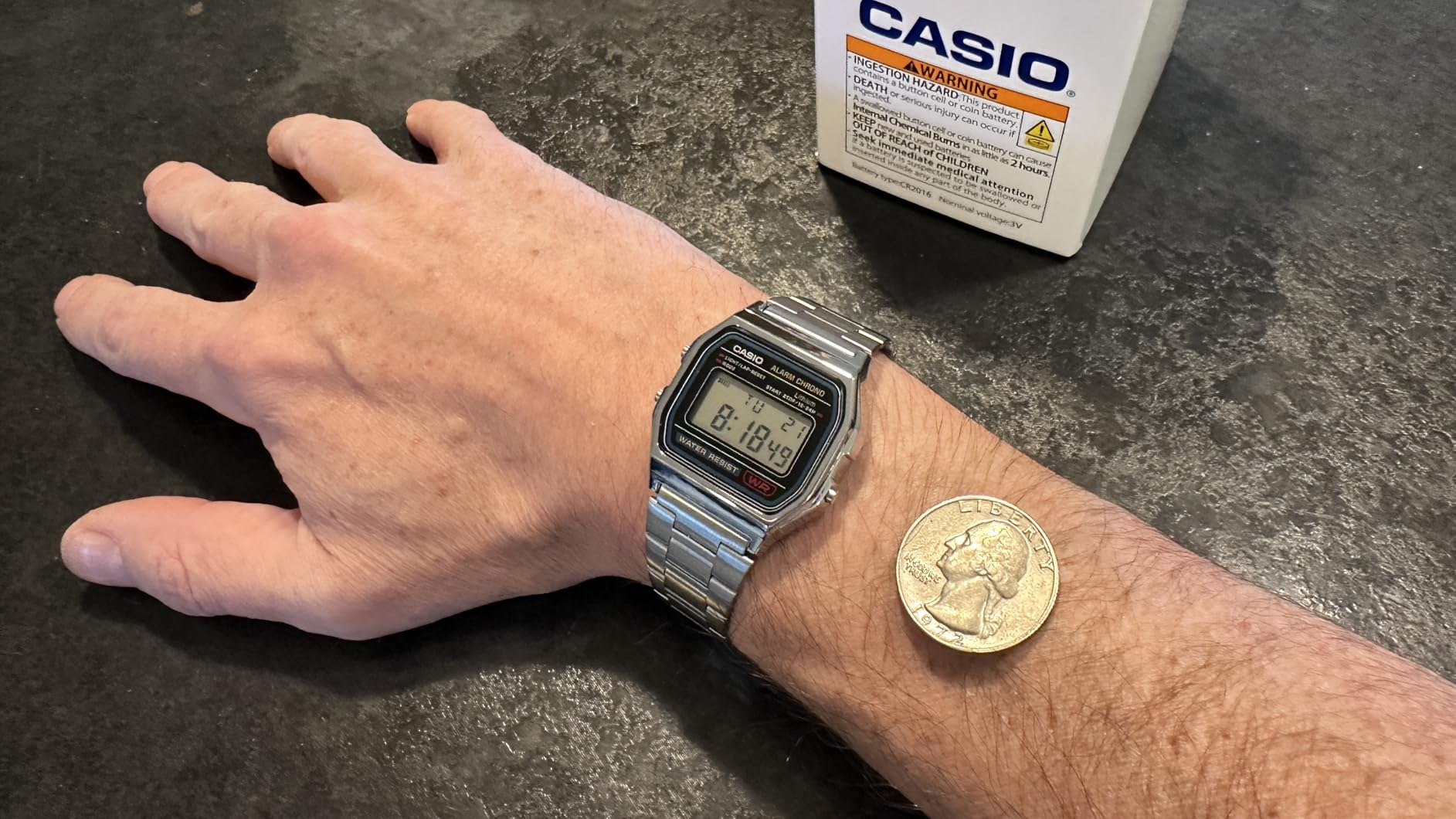 Casio A158WA Series Unisex Digital Watch - Vintage Square customer photo 1