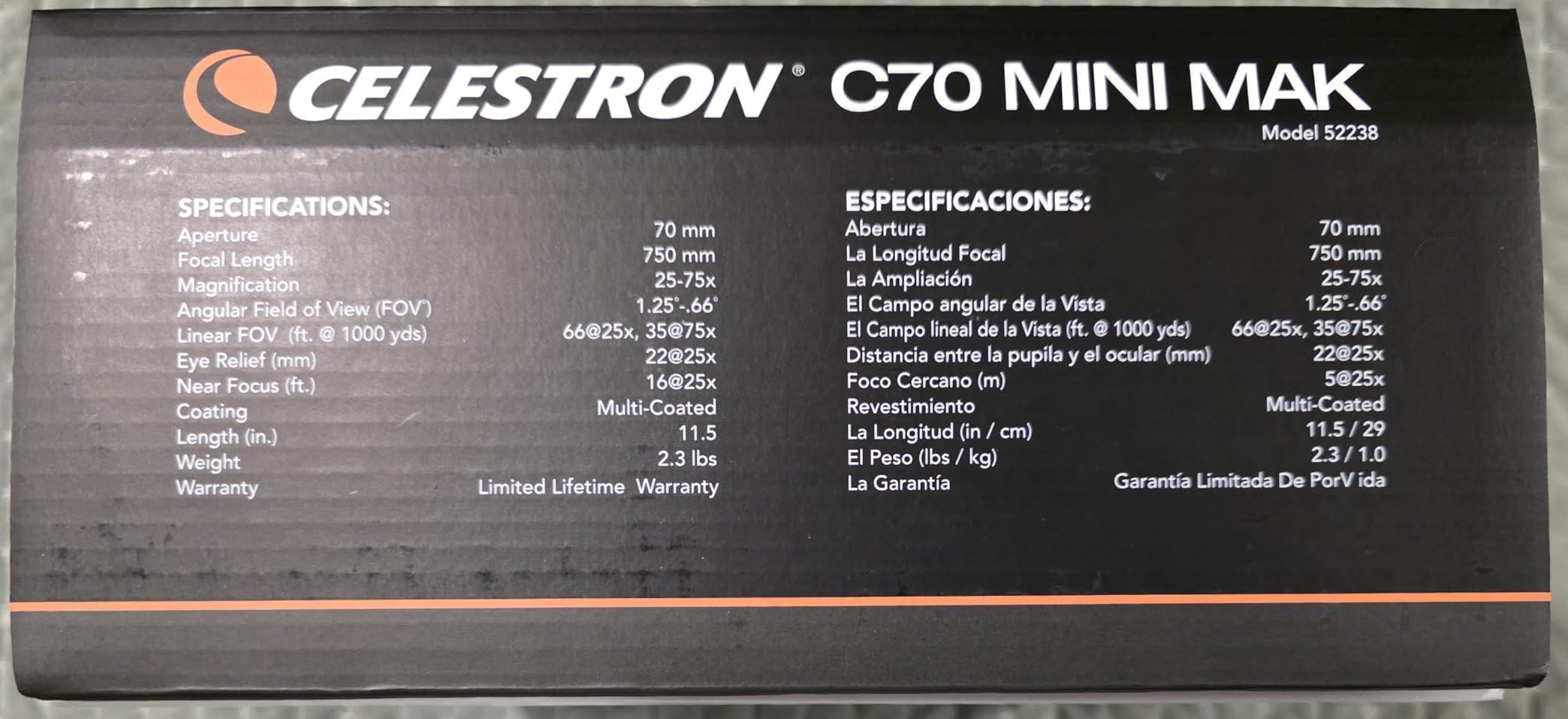 Celestron Mini Mak 70mm Angled Spotting Scope - Maksutov Spotting Scope - Great for Long Range Viewing - 25-75x Zoom Eyepiece - Multi-Coated Optics - Rubber Armored customer photo 1