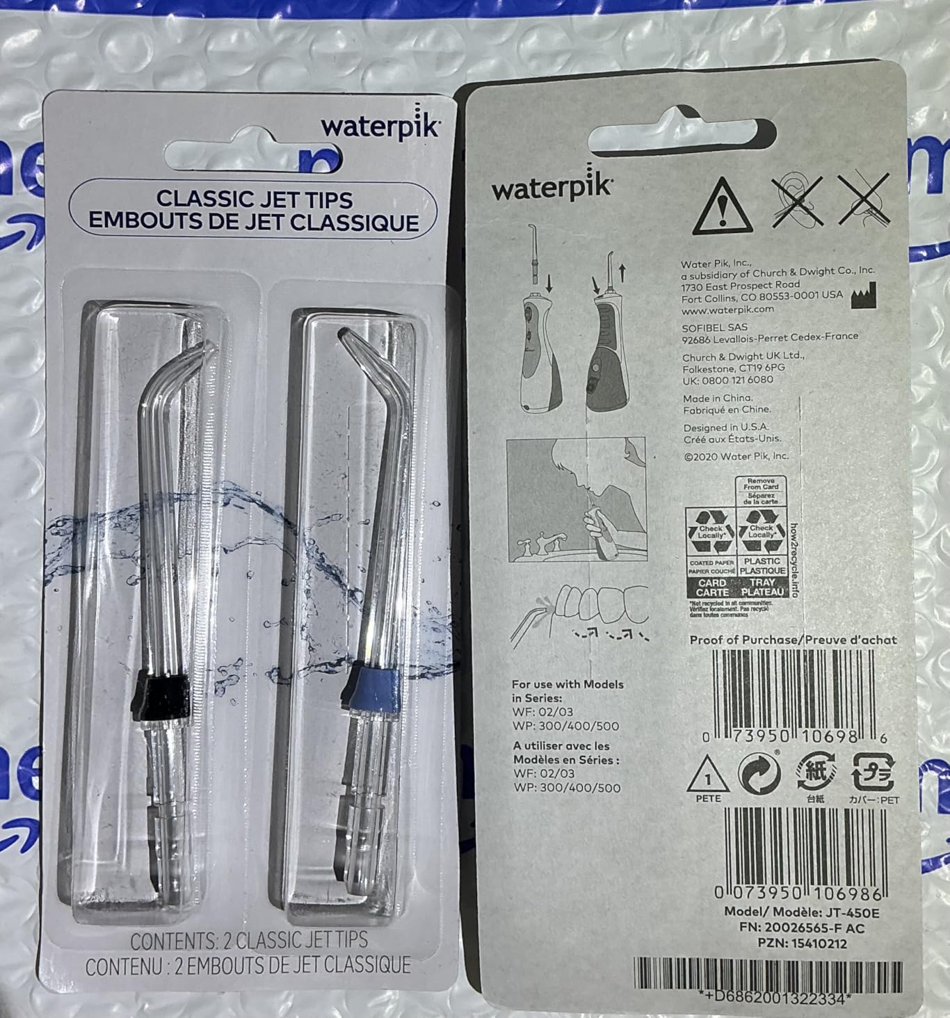 Waterpik Genuine Precision Tips Replacement for Cordless Handheld Water Flossers (Formerly Classic Jet) Refill Heads Nozzles JT-450E, 2 Count (assorted colors) customer photo 2
