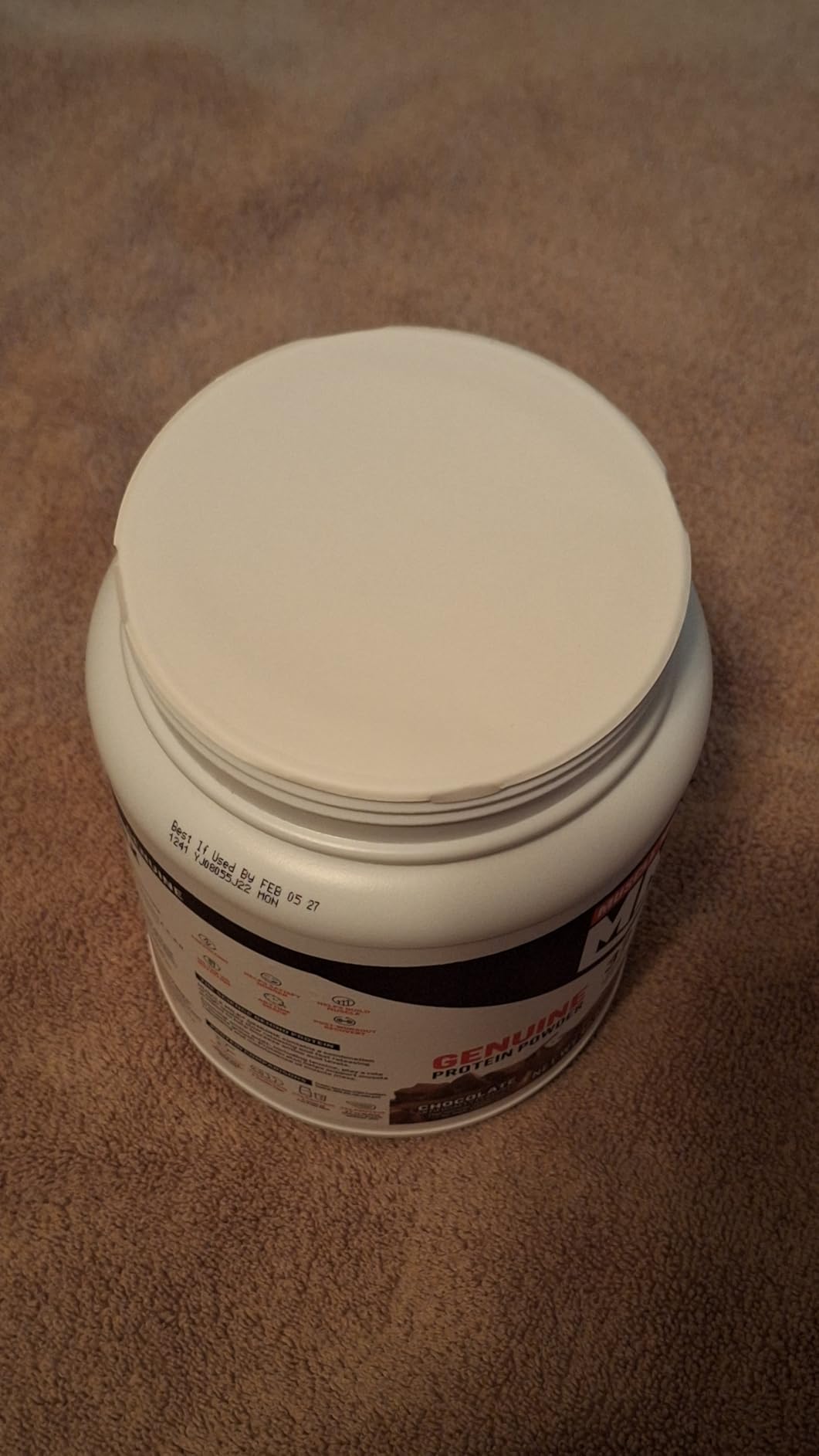 Muscle Milk Genuine Protein Powder, Chocolate, 4.94 Pound, 32 Servings, 32g Protein, 2g Sugar, Calcium, Vitamins A, C & D, NSF Certified for Sport, Energizing Snack, Packaging May Vary customer photo 2