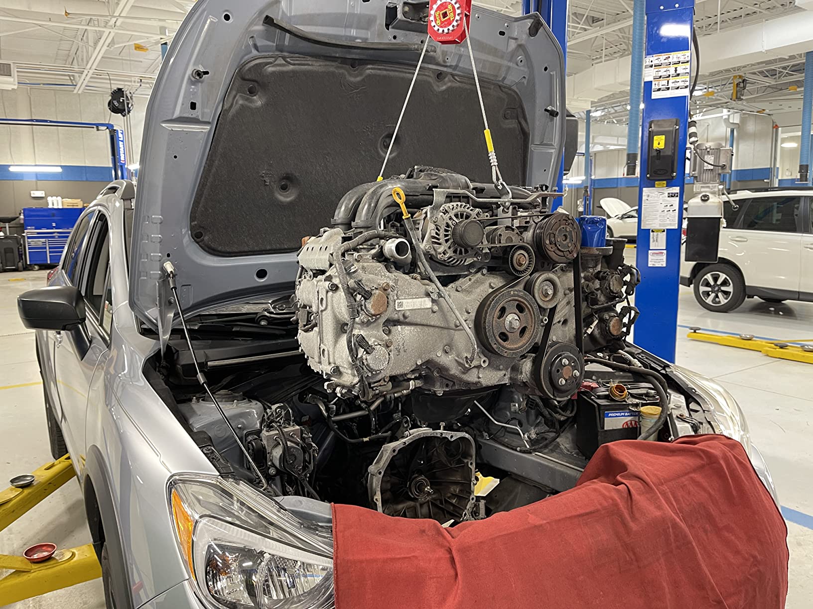 Engine Leveler | Original Chainless Hoist Sling for Engine & Transmission Swaps | 1 Ton (2,000 lb) Capacity, 45 Degree Tilt, One-Hand Ratchet Control, 3:1 Safety Factor customer photo 1