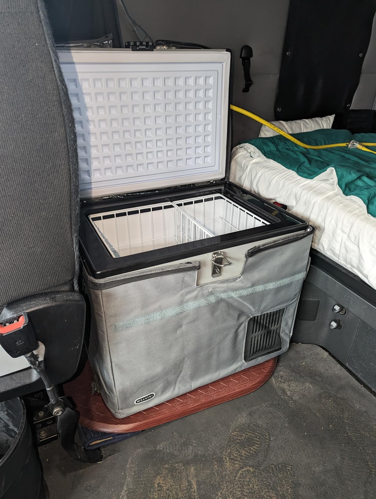 Whynter 45 Qt. Portable Refrigerator / Portable Freezer for Travel - Chest Freezer / Fridge for Car, Camping, RVs & More, -8°F to 50°F Temperature Range, AC 110V/ DC 12V, FM-45G, Gray customer photo 1