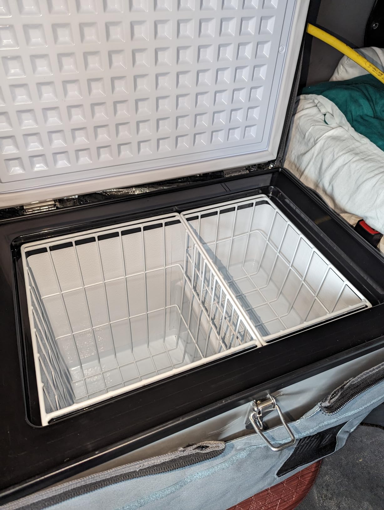 Whynter 45 Qt. Portable Refrigerator / Portable Freezer for Travel - Chest Freezer / Fridge for Car, Camping, RVs & More, -8°F to 50°F Temperature Range, AC 110V/ DC 12V, FM-45G, Gray customer photo 2
