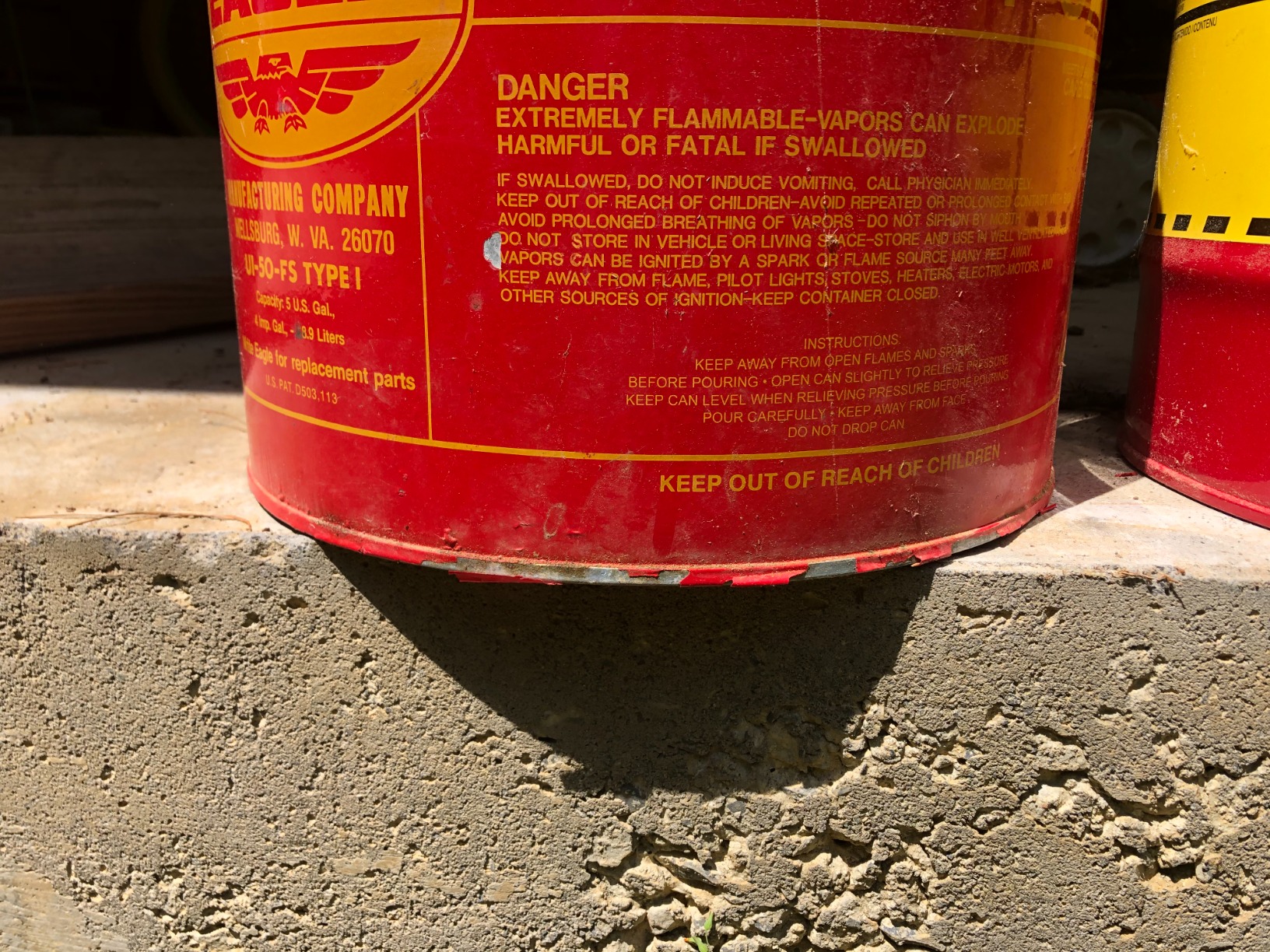 Justrite 5 Gallon Type I Red Safety Gas Can for Gasoline with Flame Arrester, Self-Closing Lid, and Funnel, Made in the USA customer photo 2