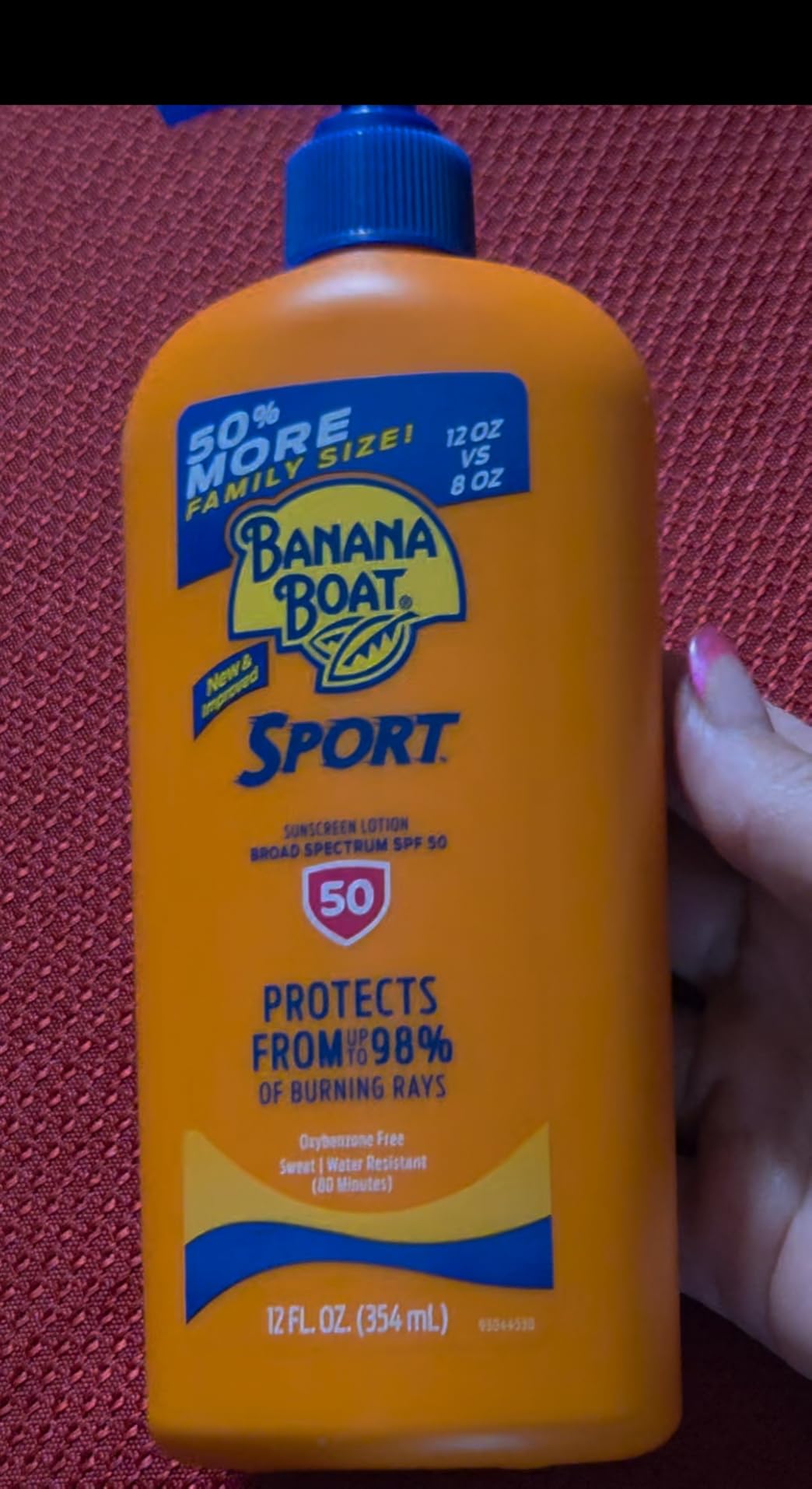 Banana Boat Sport Ultra SPF 50 Sunscreen Lotion, Oxybenzone-Free, Family Size, 12oz customer photo 1