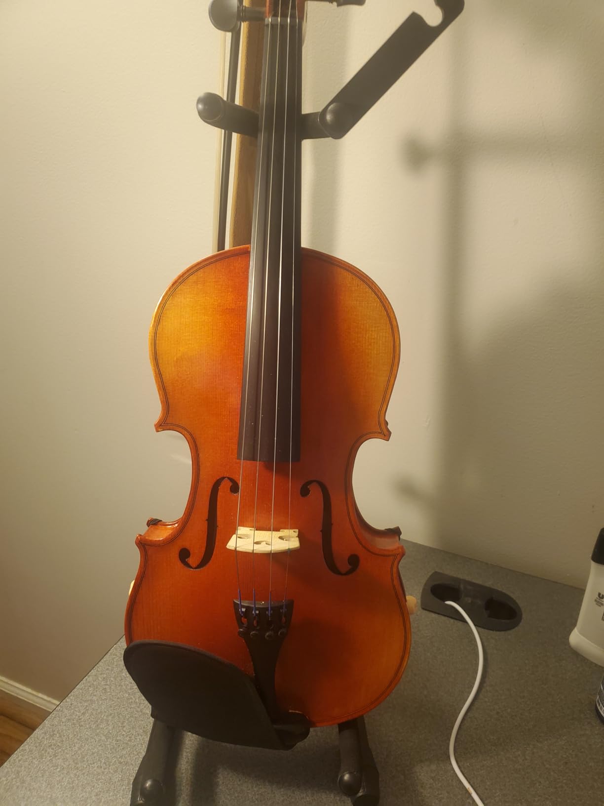 Violin Model 101 Full Size 4/4 Handmade Violin with Case, Bow, Shoulder Rest, and Rosin customer photo 1