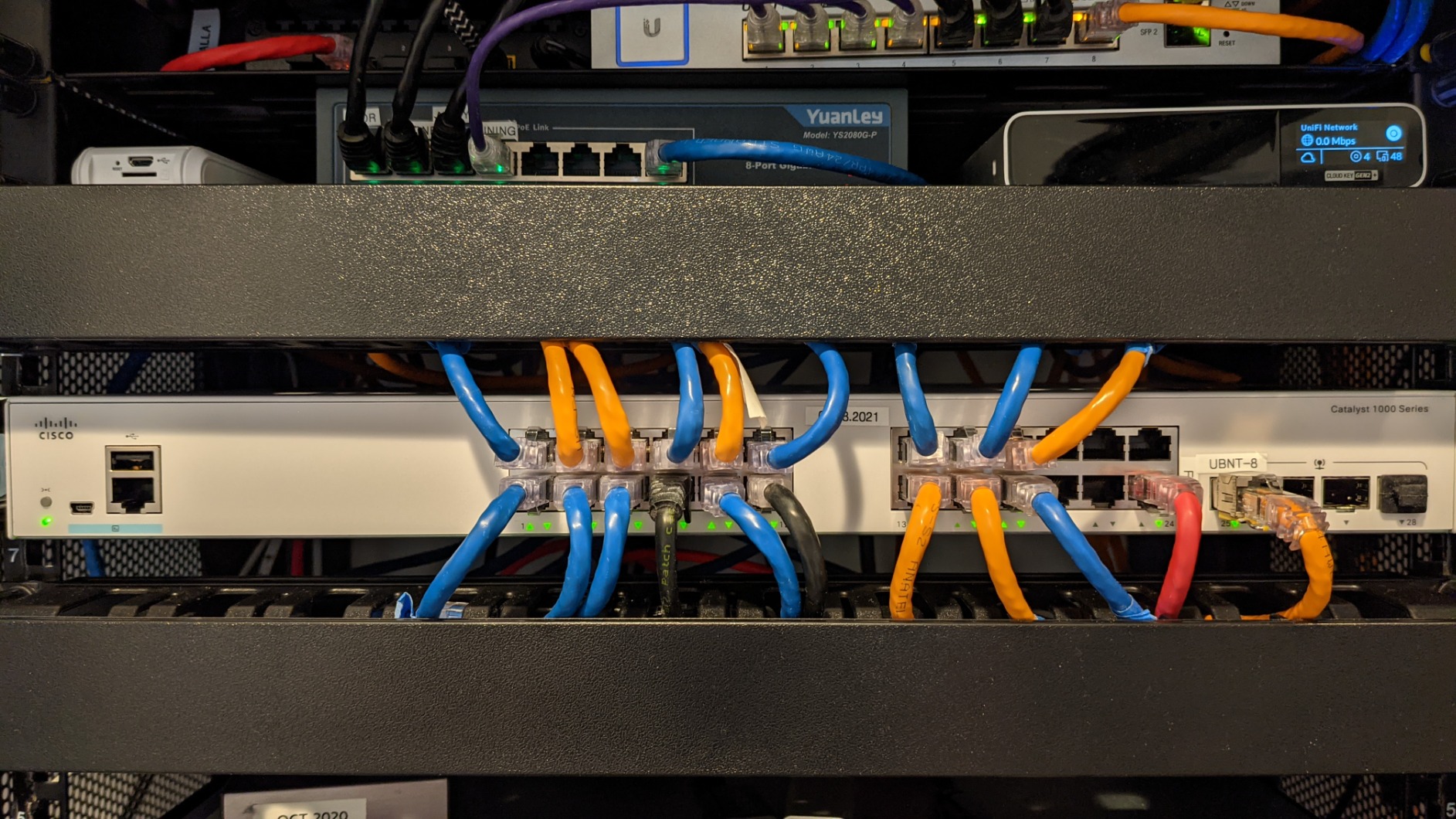 1U Horizontal 19-Inch Rack Mount Cable Management Raceway Duct Panel with Cover Black customer photo 1