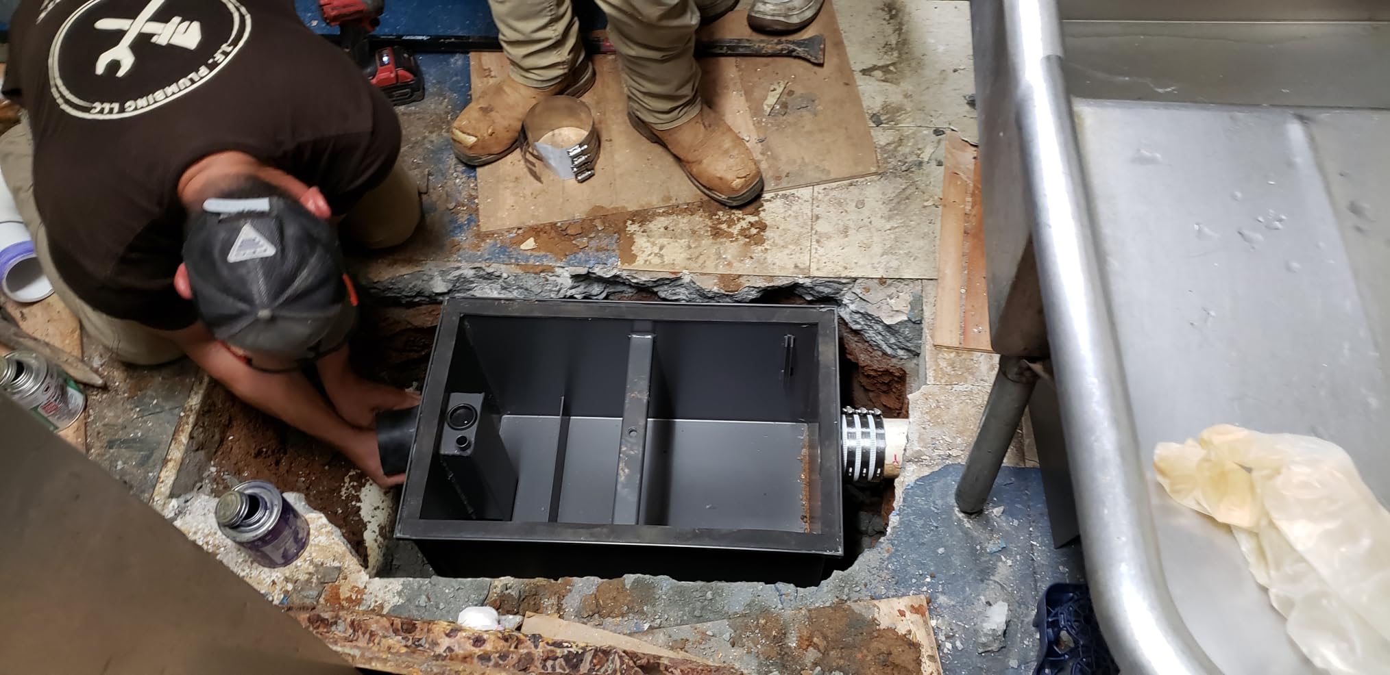 Wentworth 40 Pound Commercial Grease Trap Interceptor for Restaurant Under Sink Kitchen, 20 GPM, WP-GT-20 customer photo 2