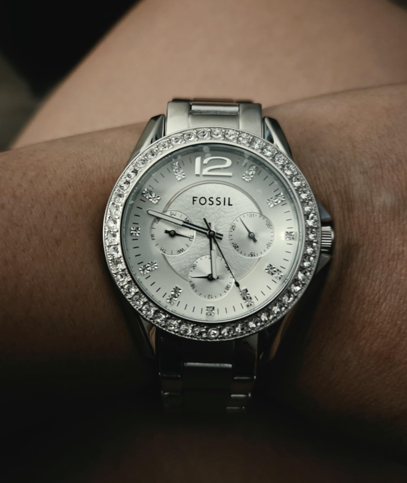 Fossil Women's Riley Quartz Stainless Steel Multifunction Watch customer photo 1