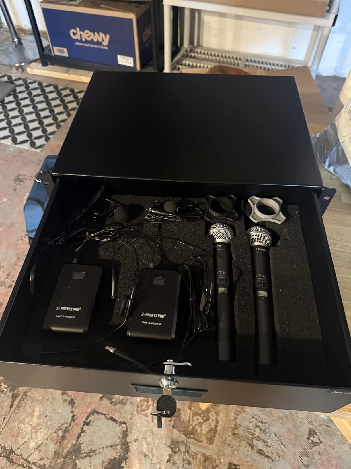 Server Cabinet Case 19 Inch Rack Mount DJ Locking Lockable Deep Drawer with Key 3U customer photo 1