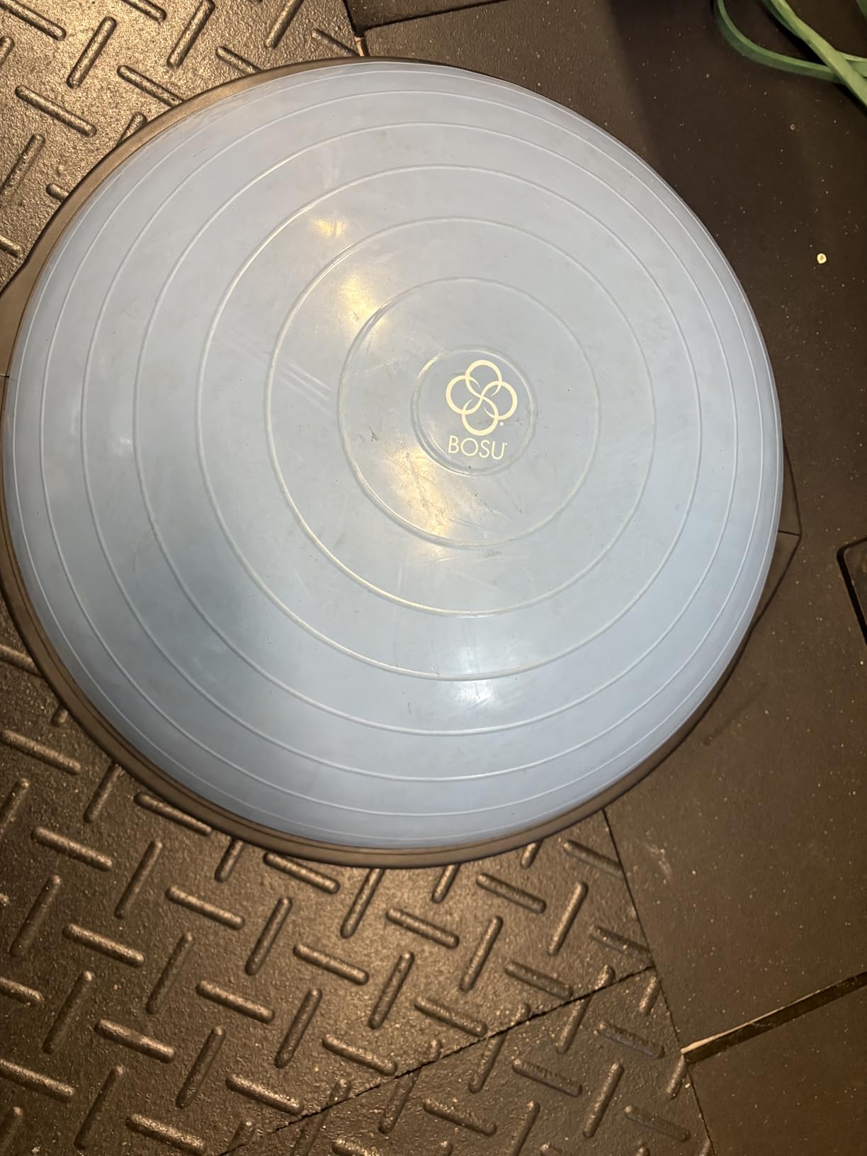 BOSU Balance Ball Exercise Trainer, Home Gym Equipment w/Guided Workouts & Pump, 26