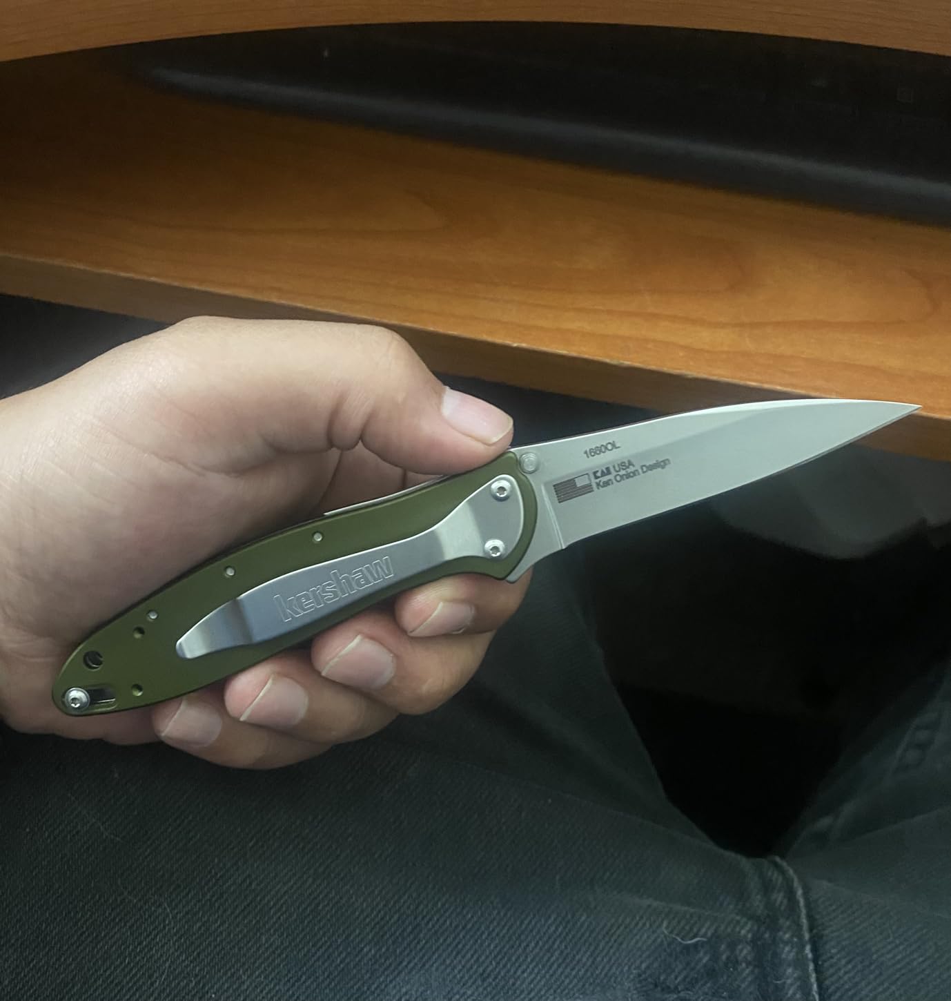 Kershaw Leek BlackWash Pocket Knife (1660BLKW) - 3