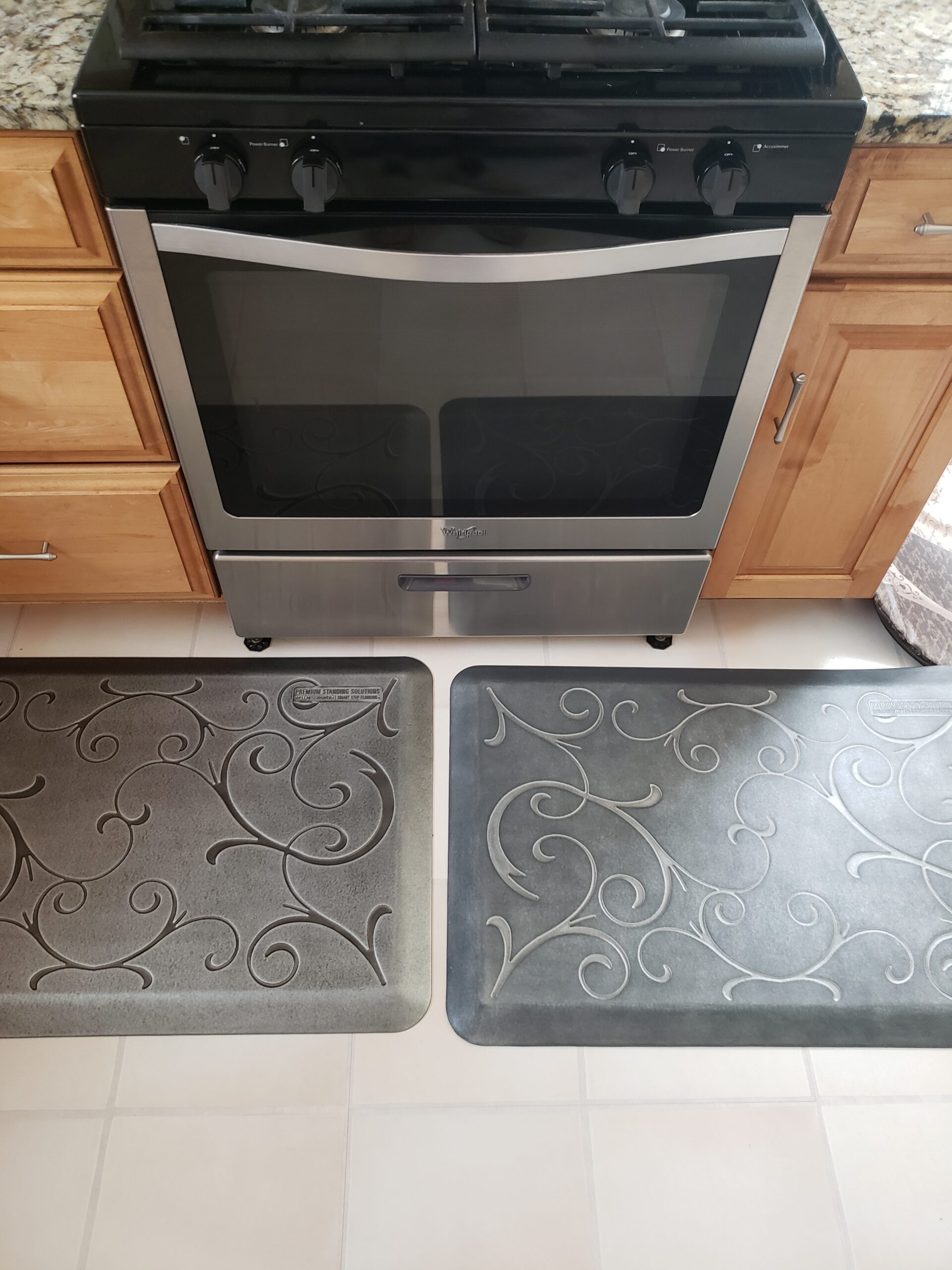 WellnessMats Bella Collection Anti-Fatigue Floor Mat, Polyurethane - Ergonomic Support Pad for Home, Kitchen, Garage, Office Standing Desk - Water Resistant - Made in USA customer photo 2