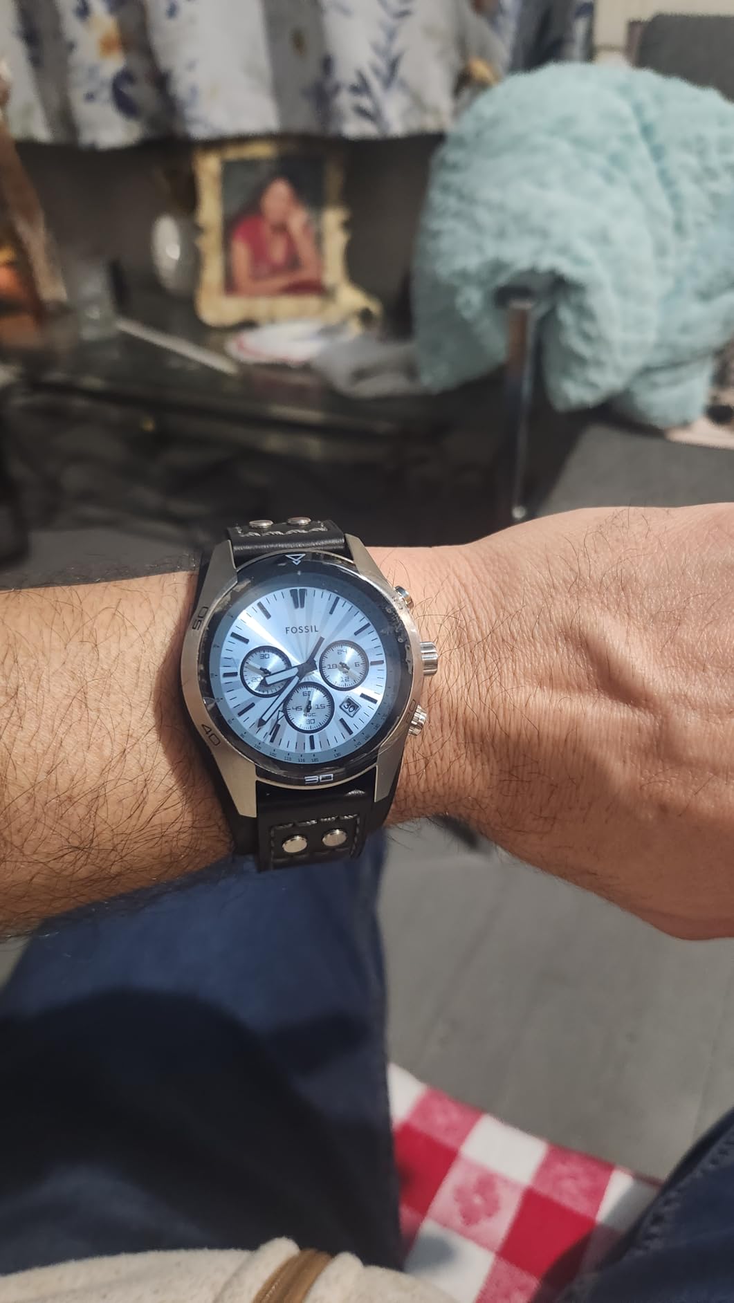 Fossil Men's Watch, Coachman Quartz Stainless Steel and Chronograph Leather Watch for Men customer photo 2