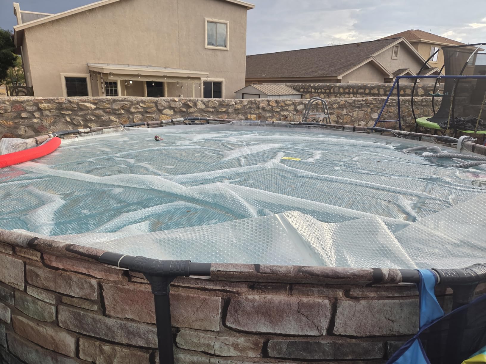 Sun2Solar Blue 24 ft Round Pool Solar Cover | 12 Mil | Heat Retaining Blanket for Inground & Above Ground Swimming Pools | 1200 Series customer photo 2