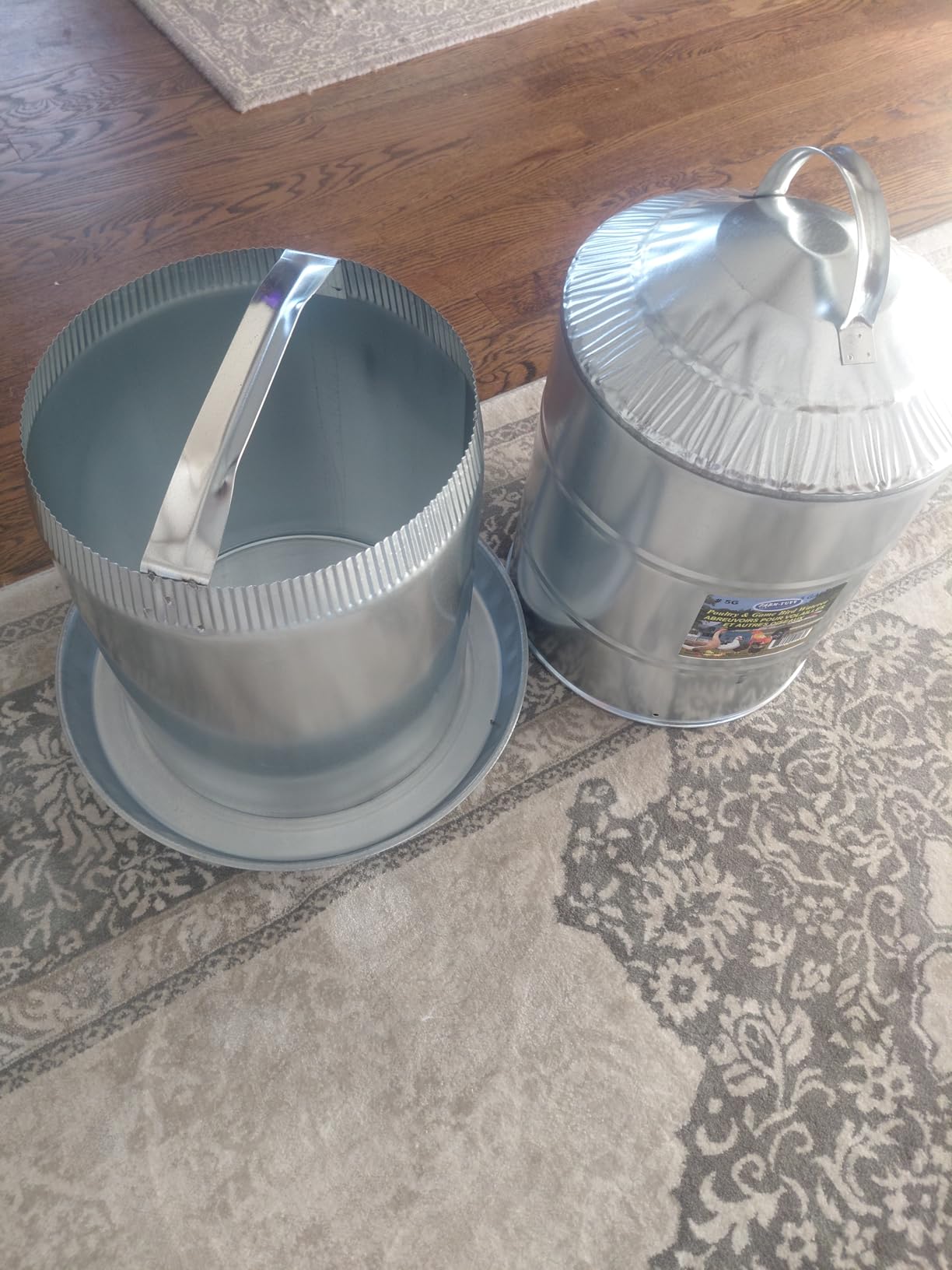 FARM-TUFF Galvanized Poultry Waterer, 3 Gallon Capacity - Double-Wall Poultry Fountain with Cone Top - Automatic Gravity-Fed Water Dispenser for Chickens, Ducks & Game Birds customer photo 1