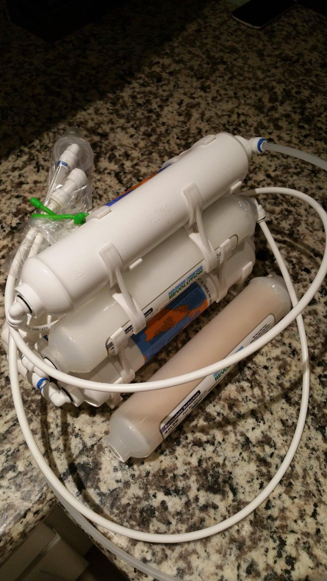 Countertop Portable Universal 5-Stage Reverse Osmosis RO Purification Water System with DI Deionizing Mixed Bed (Close to 0 PPM) Postfilter, Built in USA customer photo 2