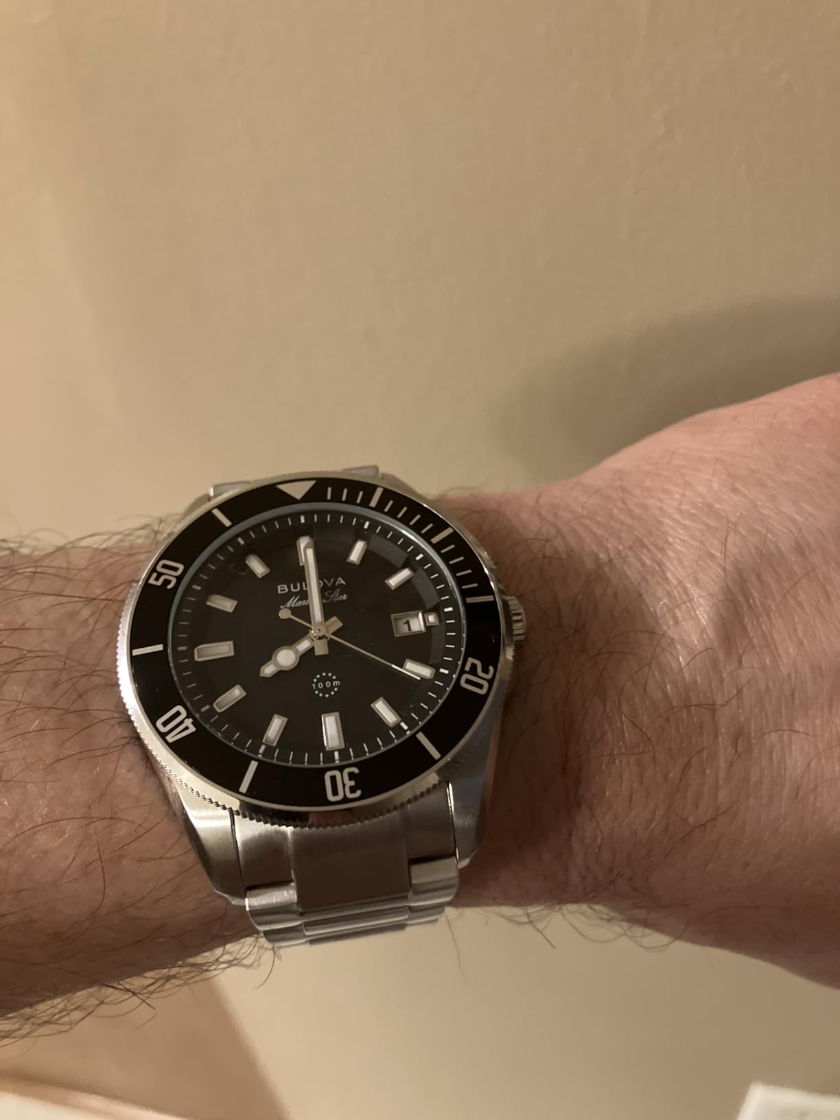 Bulova Men's Marine Star 'Series B' Stainless Steel 3-Hand Calendar Quartz Watch customer photo 1
