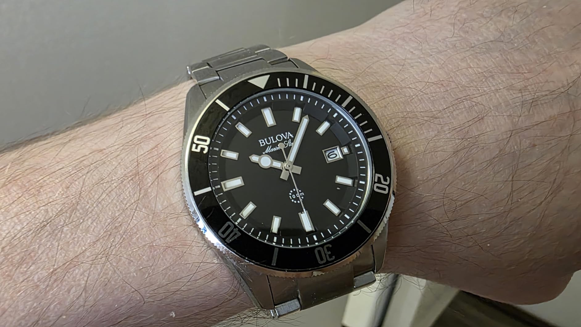 Bulova Men's Marine Star 'Series B' Stainless Steel 3-Hand Calendar Quartz Watch customer photo 2