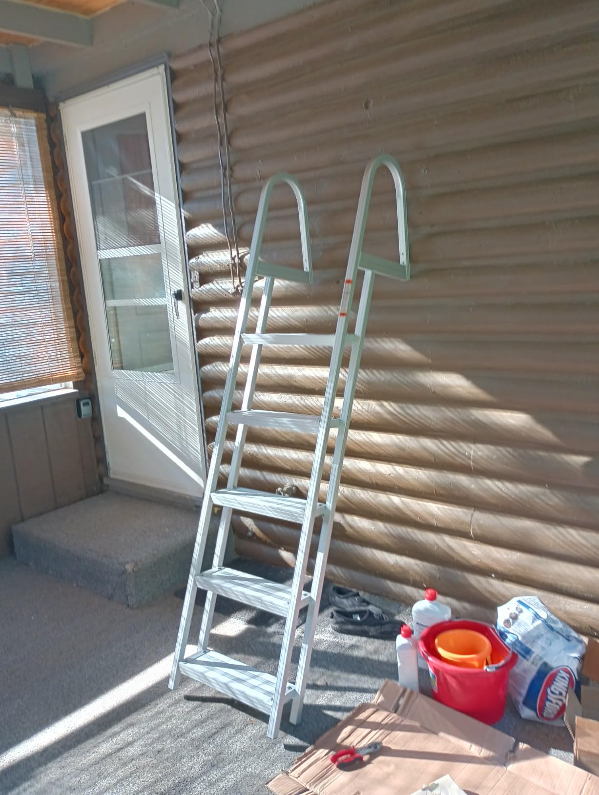 RecPro Marine Pontoon Boat Dock Heavy Duty Aluminum 4 Step Removable Boarding Ladder AL-A4 customer photo 1