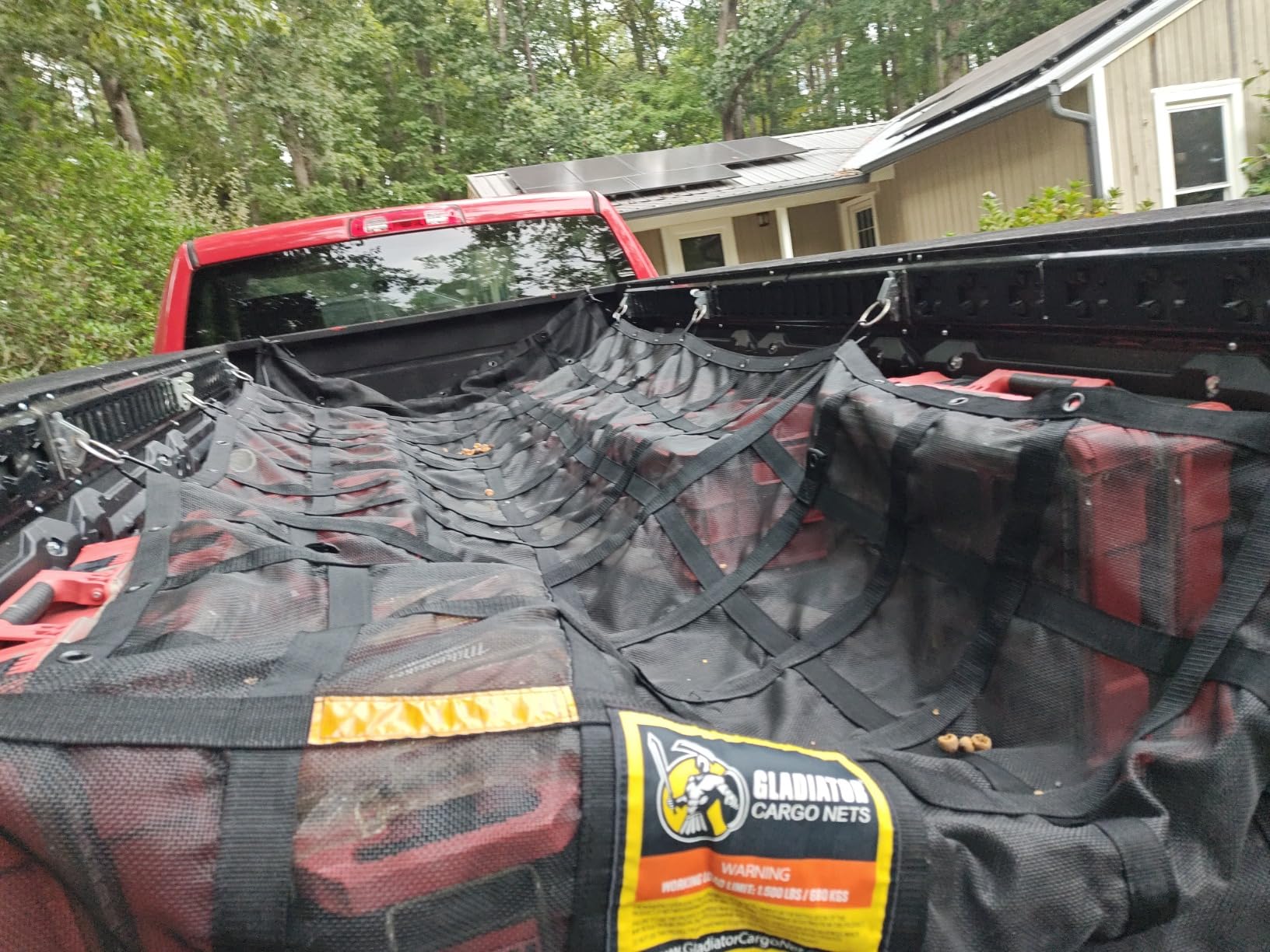 Gladiator Cargo Nets - Heavy Duty Cargo Net (WLL)1,500 lbs (GRN-100) 4.8' x 5.3' - Truck Accessories, Bed Cover, Roof Rack, Trunk Organizer, Offroad SUV customer photo 2