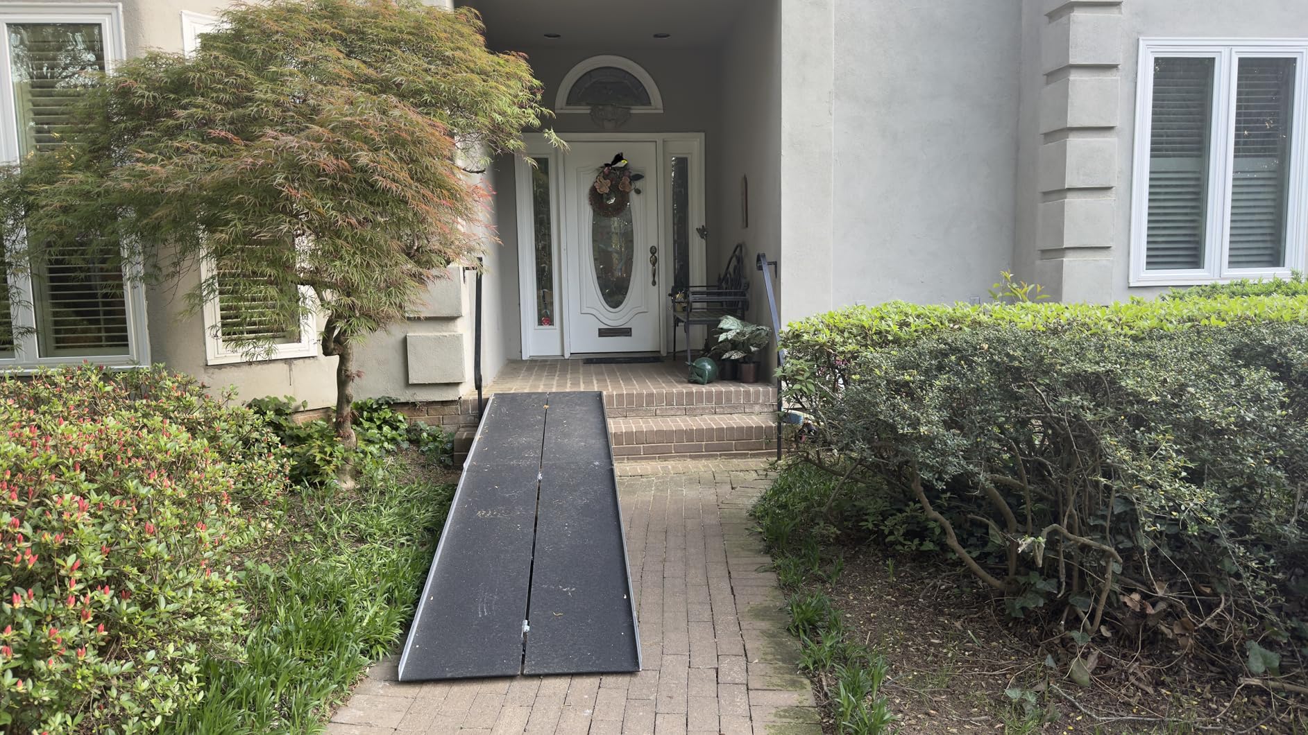 12' Portable Wheelchair Ramp for Home Steps & Entry, 600 lb Capacity, Folding, Non-Slip, for Scooter, Walker, Rollator, Silver Spring customer photo 2