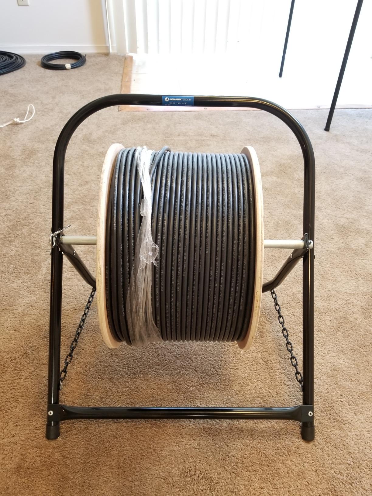 Jonard Tools CC-2721 High Durability Steel Cable Caddy, Holds Cable Reels Up To 20