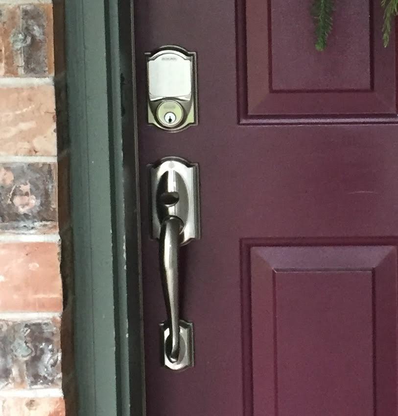 SCHLAGE BE479AA V CAM 619 Satin Nickel Sense Smart Deadbolt with Camelot Trim customer photo 1