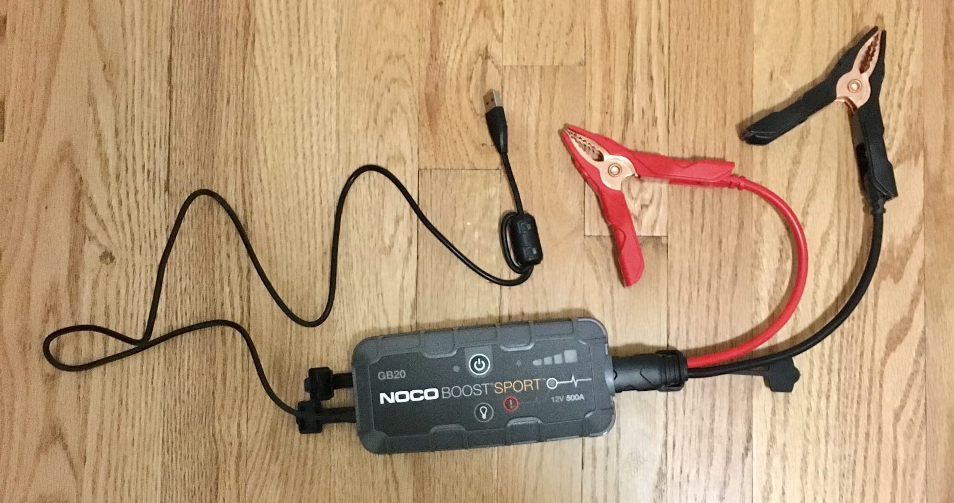 Boost GB20: 500A UltraSafe Jump Starter - 12V Lithium Battery Booster Pack, Portable Jump Box, Power Bank & Jumper Cables - for 4.0L Gas Engines customer photo 2