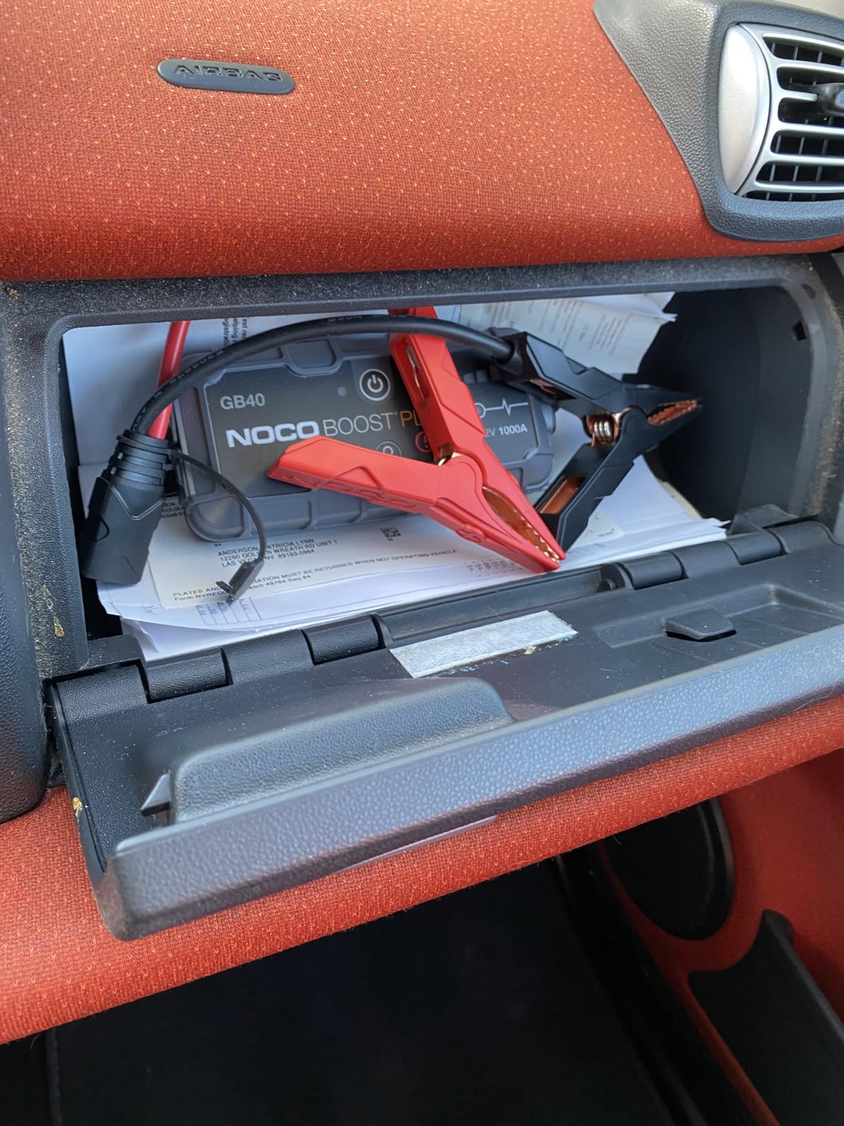 Boost GB40: 1000A UltraSafe Jump Starter - 12V Lithium Battery Booster Pack, Portable Jump Box, Power Bank & Jumper Cables - for 6.0L Gas and 3.0L Diesel Engines customer photo 2