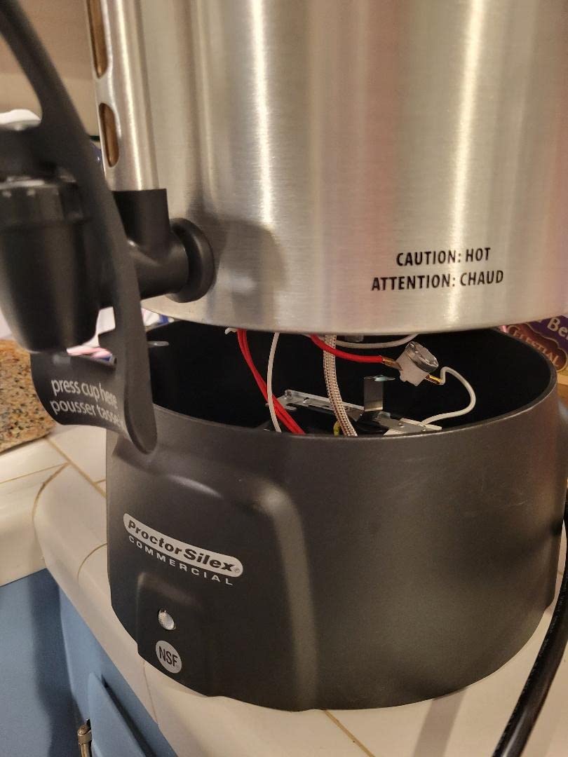 Proctor Silex Commercial 45100R Brushed Aluminum Coffee Urn, 100 Cup Capacity, Fast Brewing, One-Hand Dispensing, Dual Heaters, Commercially Rated, NSF Listed customer photo 2