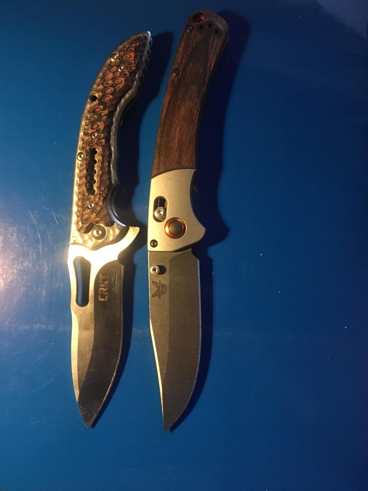 Benchmade Crooked River 15080-2 EDC Knife with Gray Aluminum & Wood Handle customer photo 2