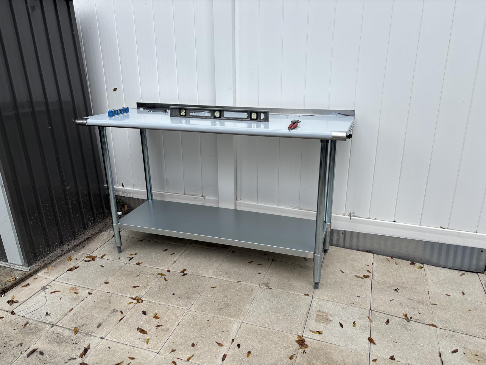 GRIDMANN Stainless Steel Kitchen Prep Table 72 x 24 Inches with Backsplash & Under Shelf, NSF Commercial Work Table for Restaurant and Home customer photo 1