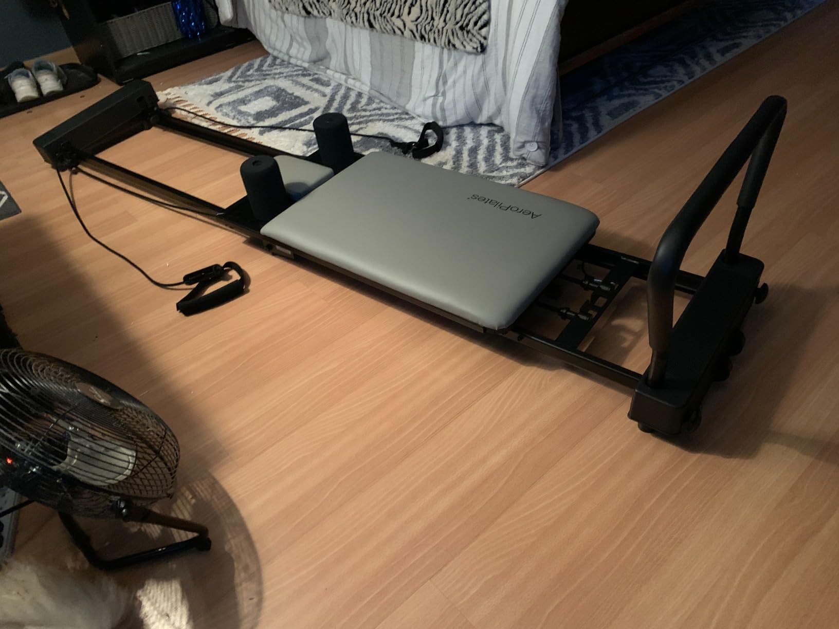 Stamina Products AeroPilates 287 Pilates Reformer - Home Gym Equipment with Adjustable Headrest, Padded Foot Bar, 3 Resistance Cords, and 2 Workout DVDs customer photo 2