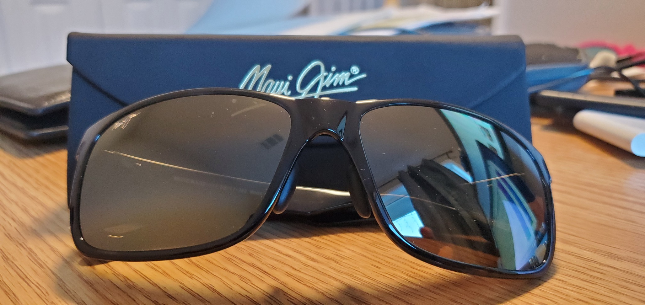 Maui Jim Polarized Men's and Women's Red Sands Rectangular Sunglasses customer photo 2