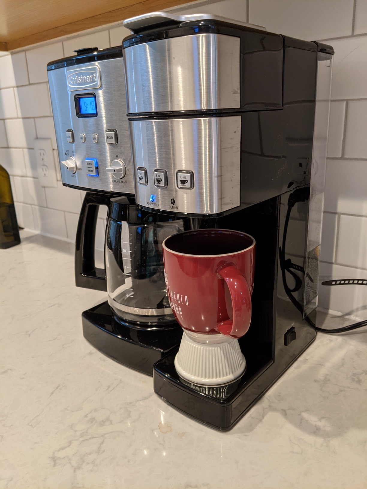 Cuisinart Single Serve + 12 Cup Coffee Maker, Offers 3-Sizes: 6-Ounces, 8-Ounces and 10-Ounces, Stainless Steel, SS-15P1 customer photo 1