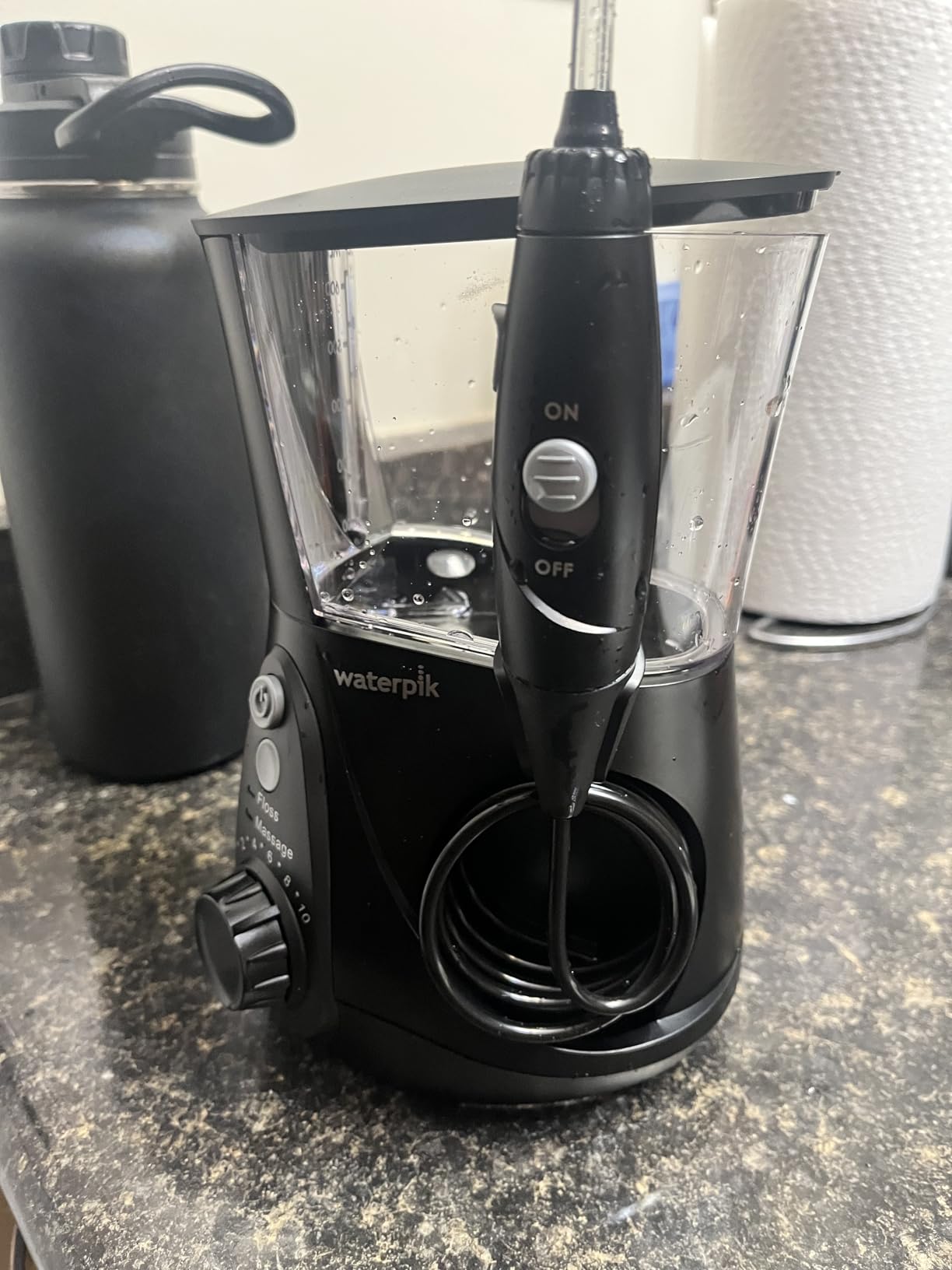 Waterpik Aquarius Water Flosser For Teeth Cleaning, Gums, Braces, Dental Care, Electric Power With 10 Settings, 7 Tips For Multiple Users And Needs, ADA Accepted, Black WP-662, Packaging May Vary customer photo 2