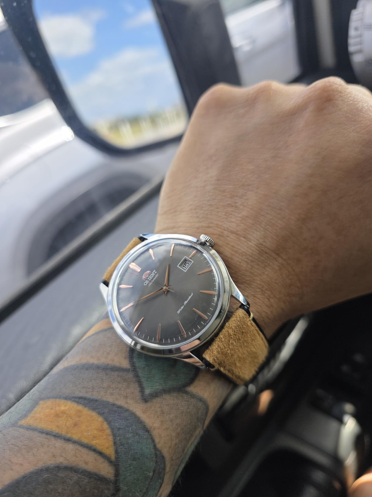 Orient Bambino Version 4 Japanese Automatic/Hand Winding Stainless Steel and Leather Dress Watch customer photo 2