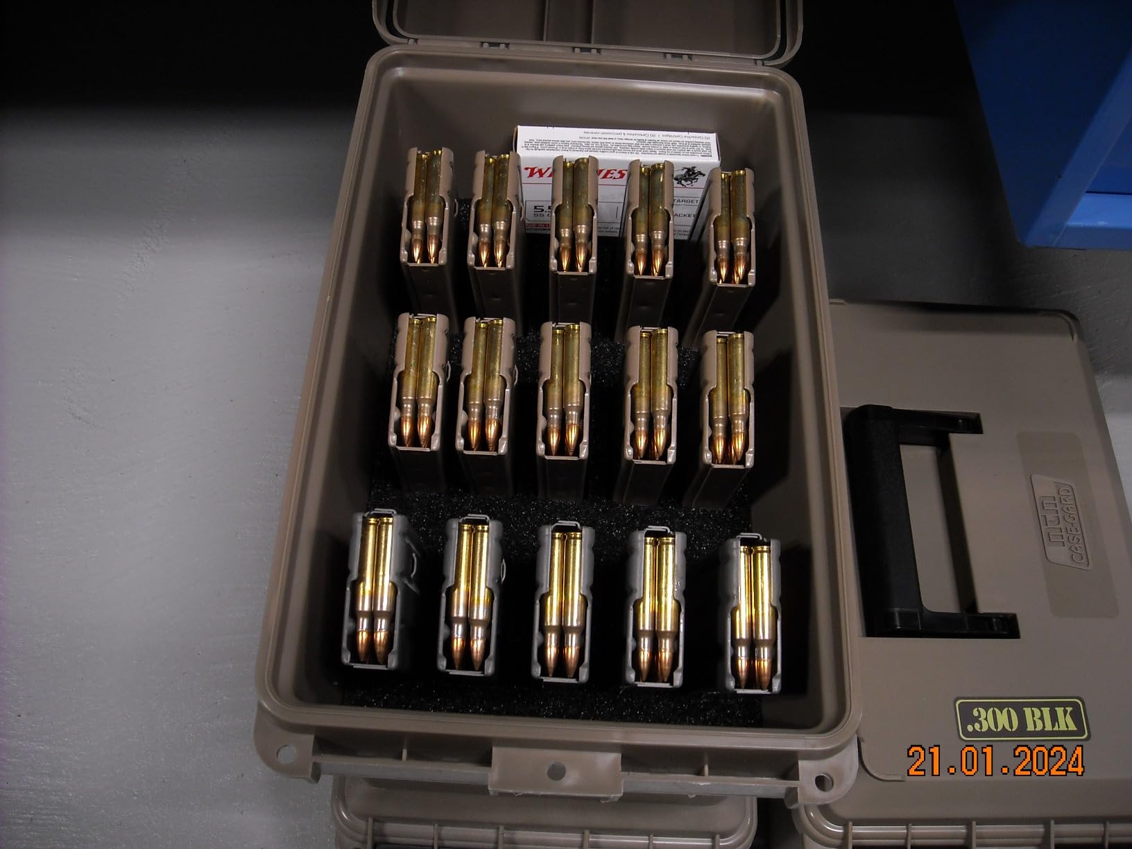 MTM TMC308 Tactical Magazine Can, 308 7.62x51 Magazine Storage, Stackable, Water Resistant, Double Padlocked Tabbed, USA Made, Dark Earth customer photo 2