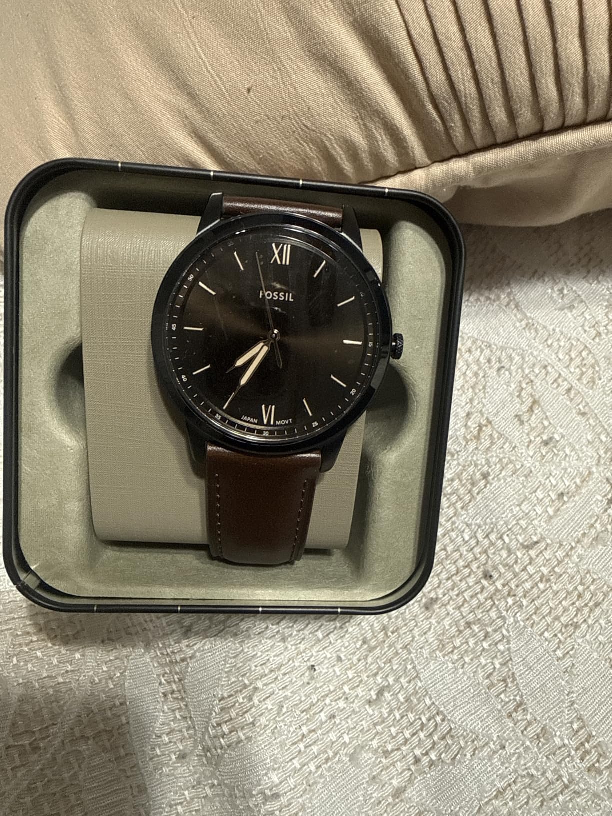 Fossil Men's Minimalist Quartz Stainless Steel Three-Hand Watch for Men customer photo 1