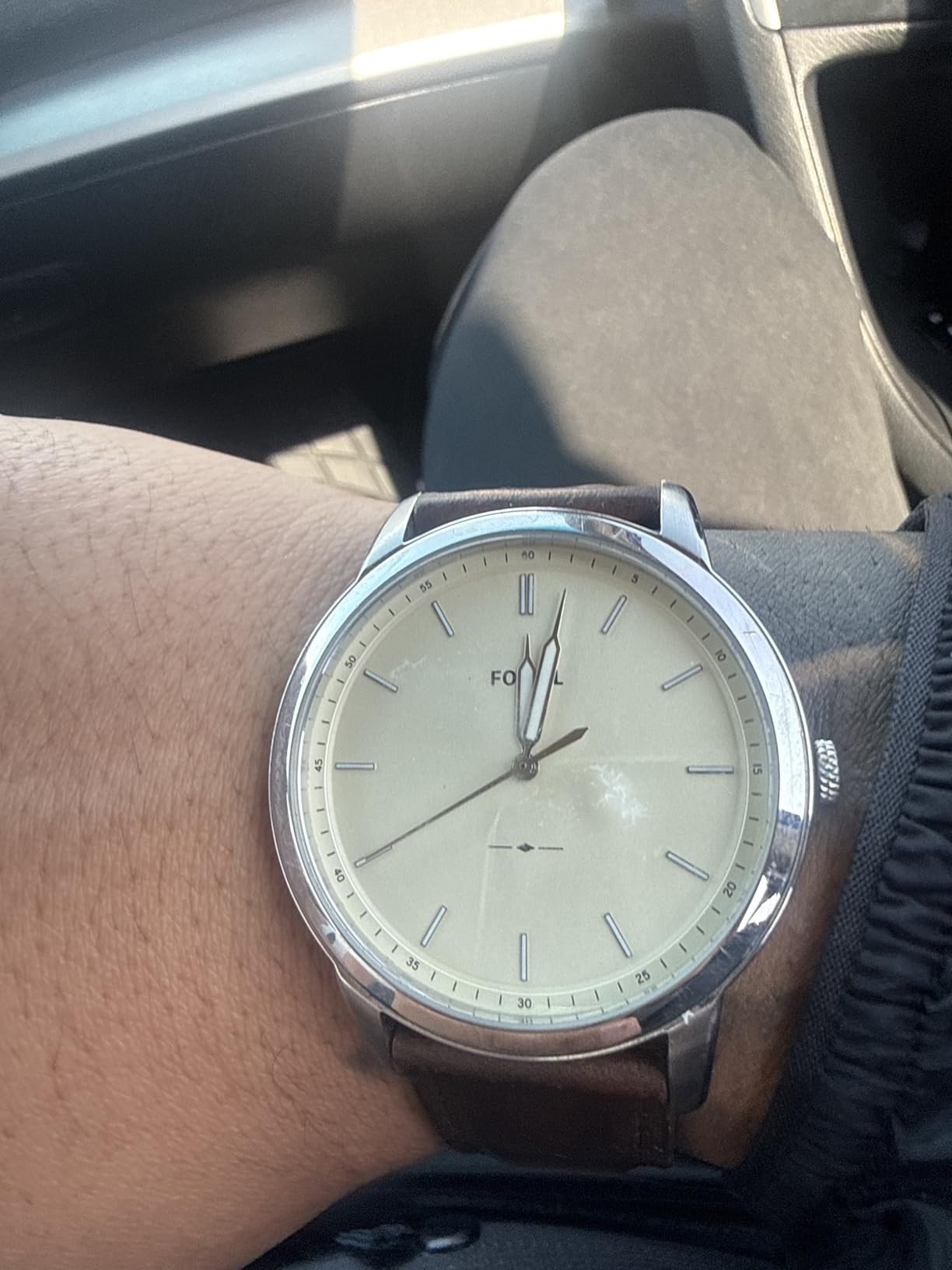 Fossil Men's Minimalist Quartz Stainless Steel Three-Hand Watch for Men customer photo 2