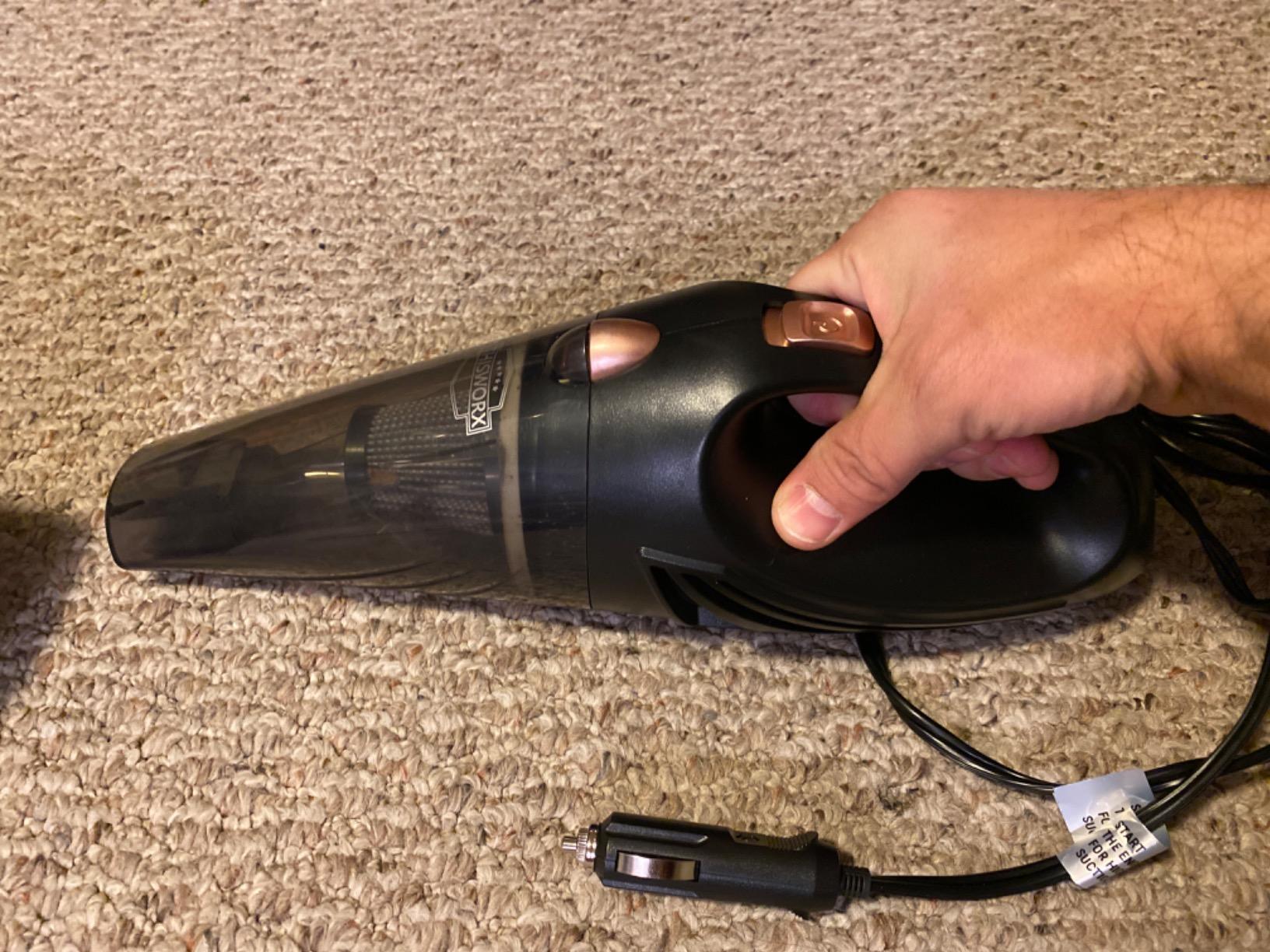 THISWORX Car Vacuum Cleaner - Portable, High Power, Handheld Vacuums w/ 3 Attachments, 16 Ft Cord & Bag - 12v, Auto Accessories Kit for Interior Detailing - Black customer photo 1