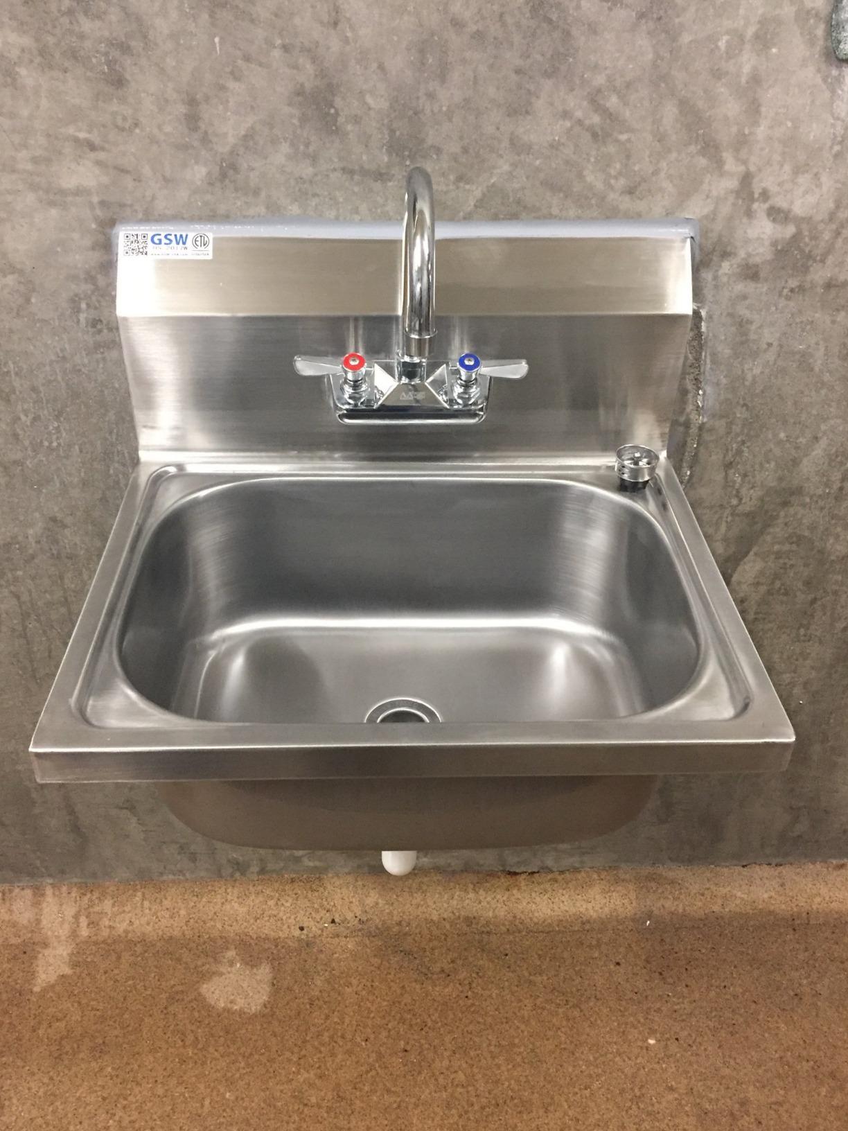DuraSteel 304 Stainless Steel Wall Mount Sink - Commercial Hand Washing Sink - NSF & CEC Certified with Lead-Free Faucet - For Restaurants, Kitchens, Bars, Restroom customer photo 2