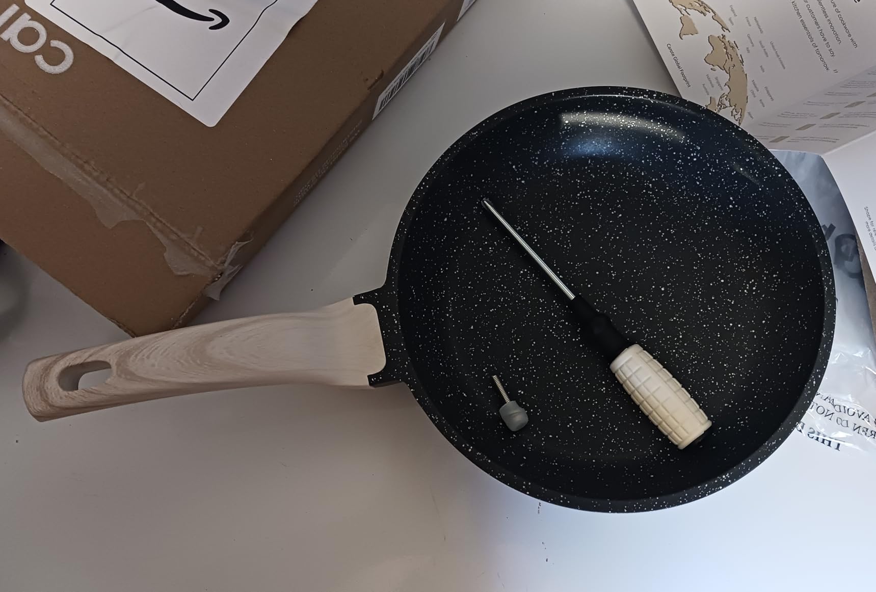 CAROTE Nonstick Frying Pan Skillet, Non Stick Granite Fry Pan Egg Pan Omelet Pans, 8-Inch, PFOA Free, Induction Compatible customer photo 2